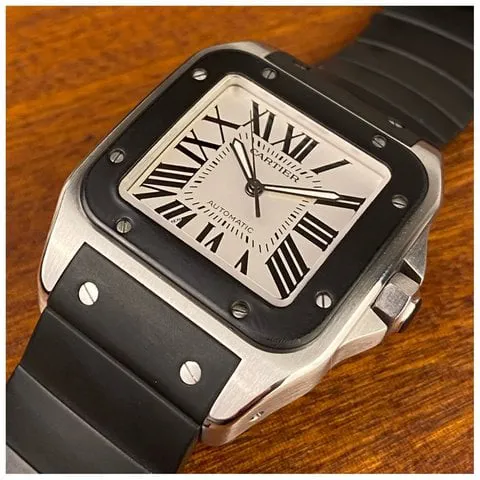 Cartier Santos 100 W20121U2 38mm Stainless steel Silver