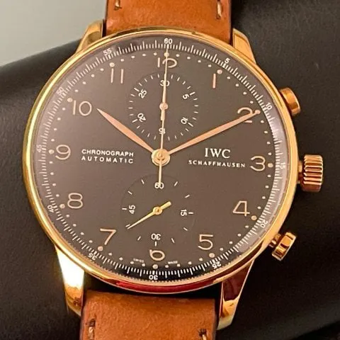 IWC Portugieser iw371415 41mm Rose gold Black