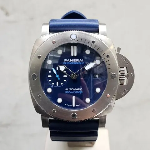 Panerai Submersible PAM 00692 47mm Titanium Blue