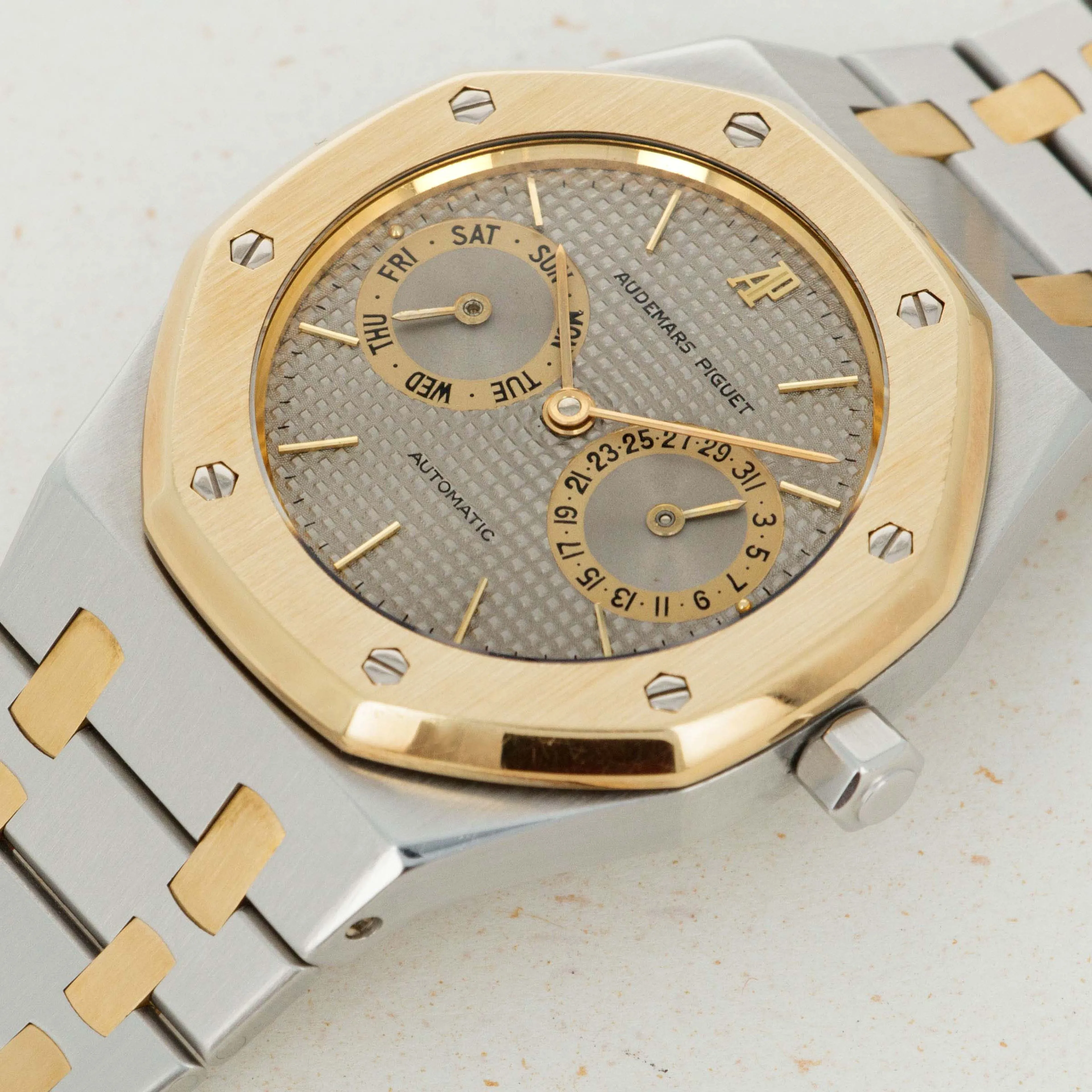 Audemars Piguet Royal Oak Day-Date 25572SA.0.0477SA.01 36mm Yellow gold and Stainless steel Gray 2