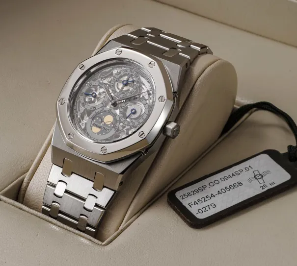 Audemars Piguet Royal Oak Perpetual Calendar 25829SP 39mm Platinum and Stainless steel Skeletonized 2