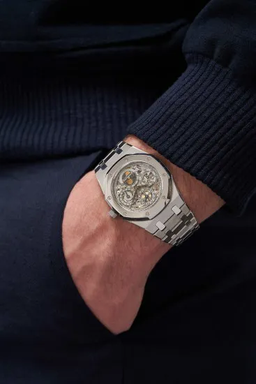 Audemars Piguet Royal Oak Perpetual Calendar 25829SP 39mm Platinum and Stainless steel Skeletonized 3