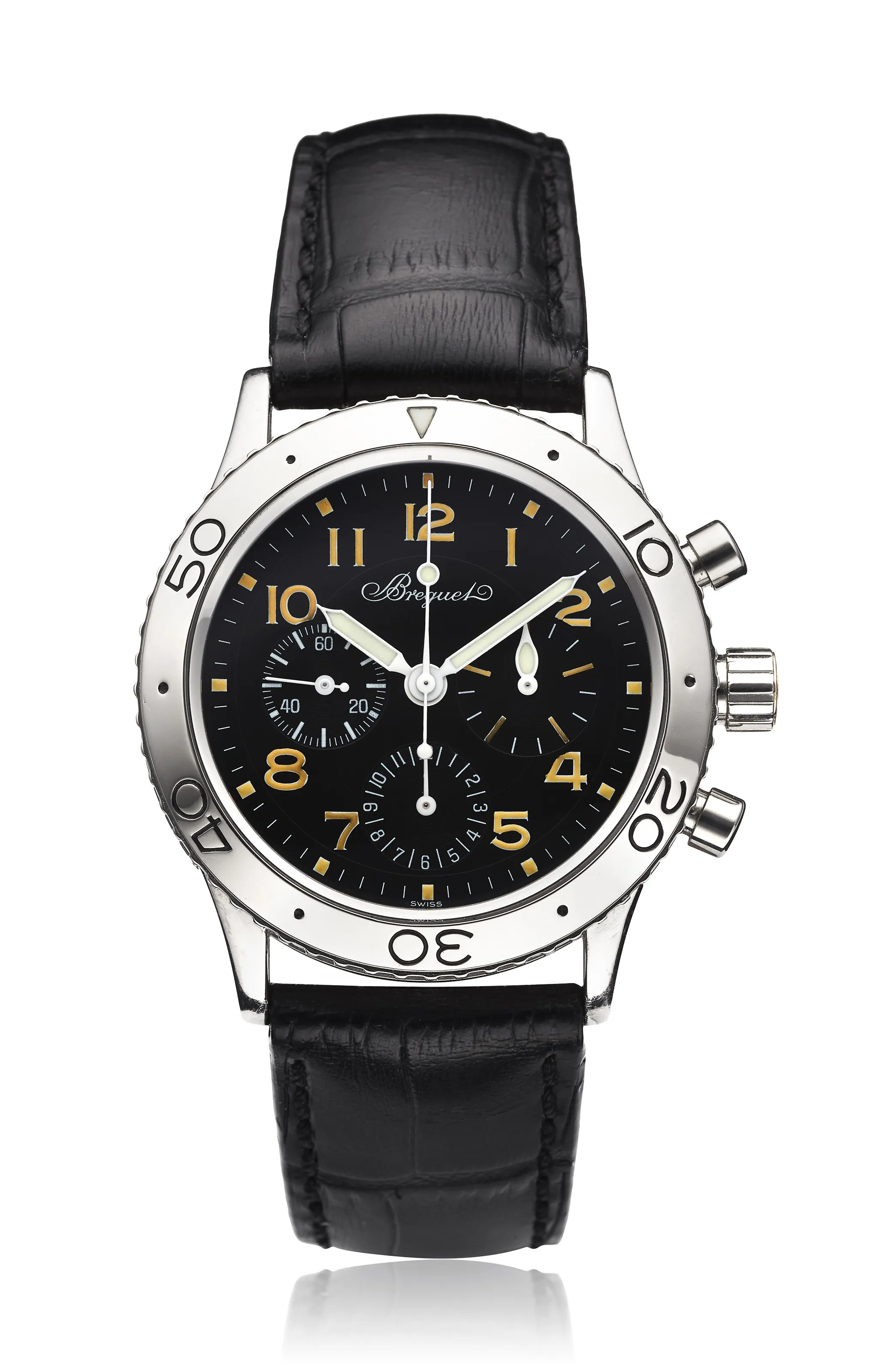 Breguet 3800ST 39.5mm Stainless steel Black