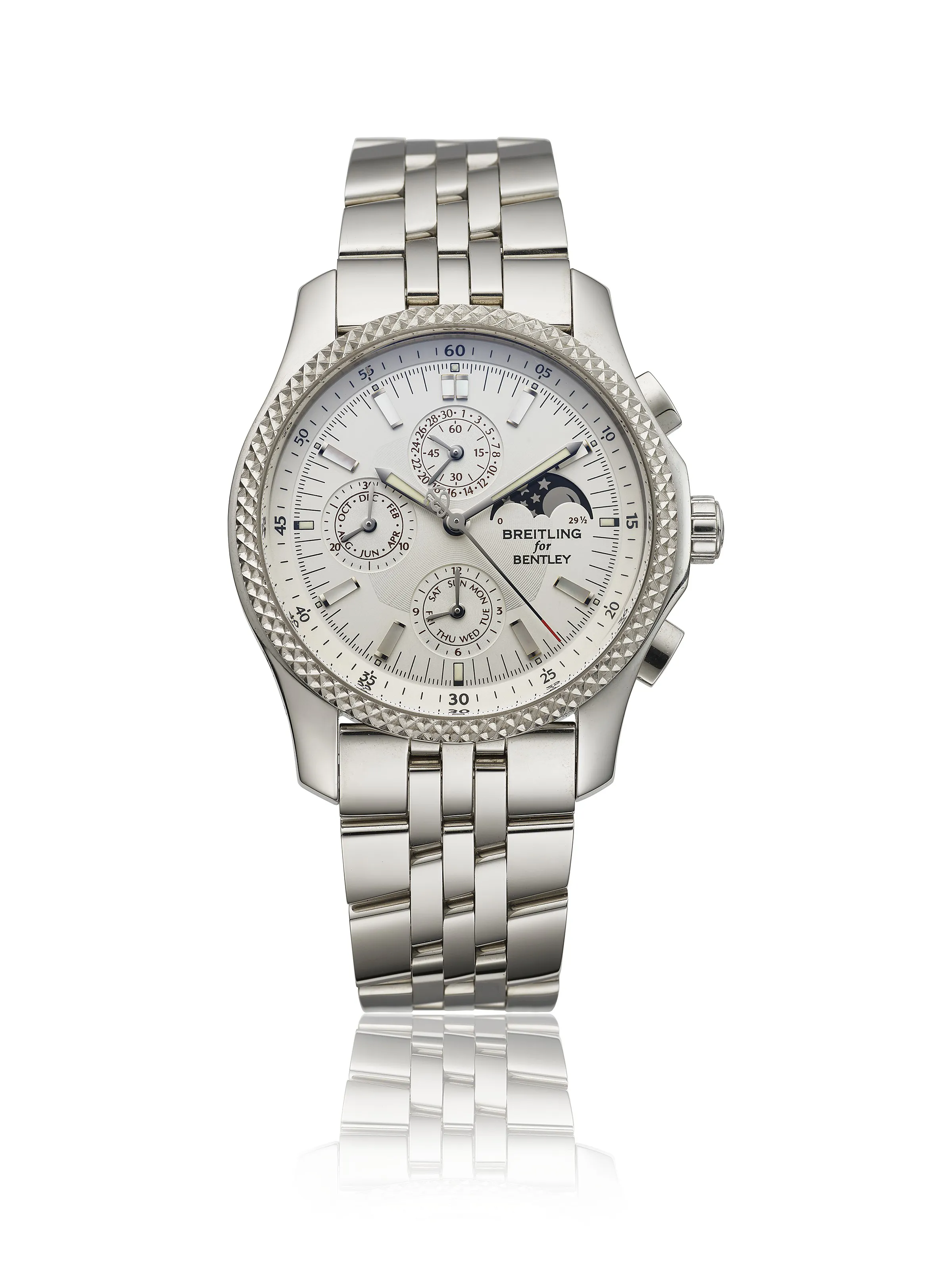 Breitling Bentley Mark VI 40mm Platinum and Stainless steel Silvered