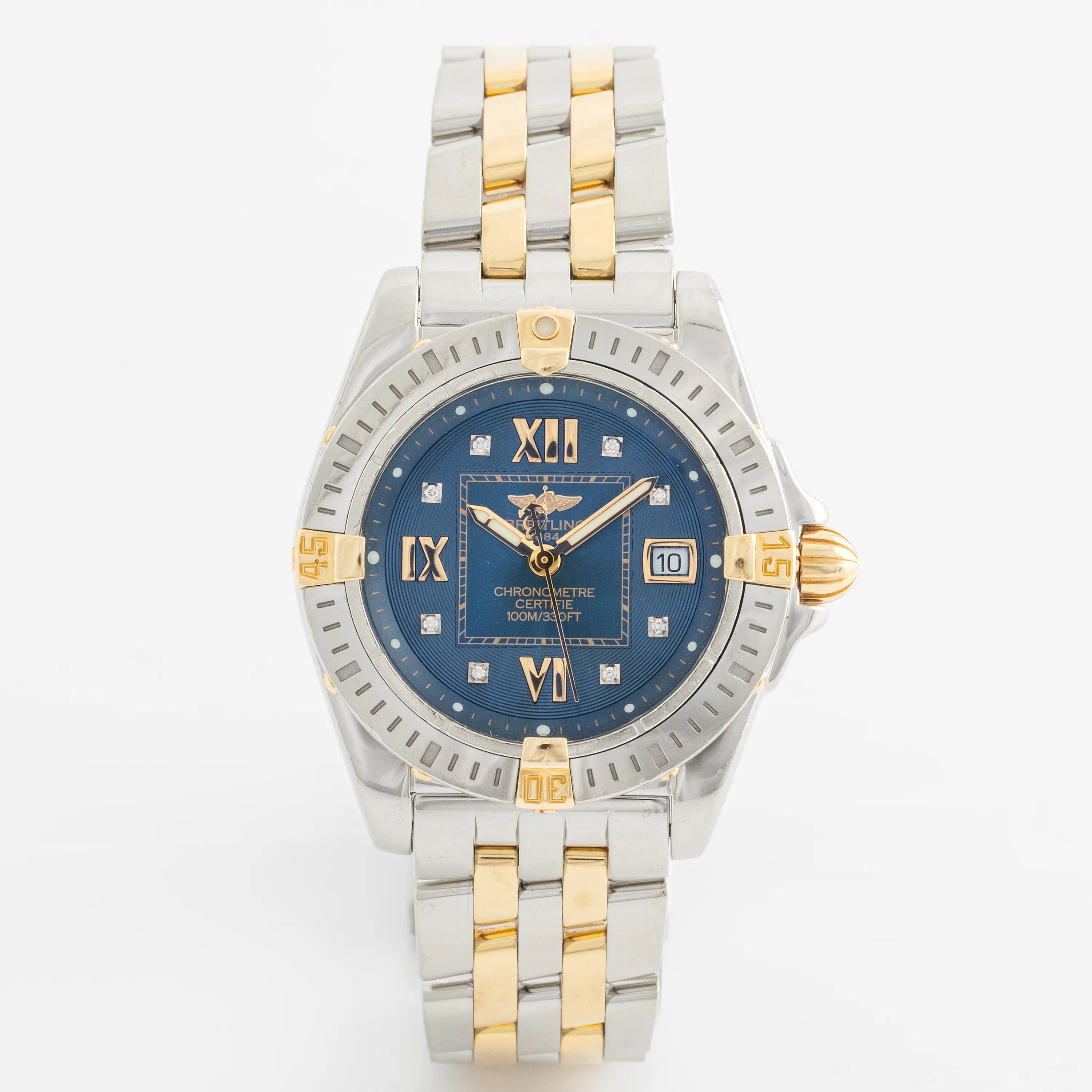 Breitling Galactic B71356 32mm Yellow gold and Stainless steel Blue