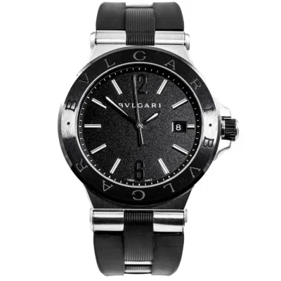 Bulgari Diagono DG42SC 42mm Stainless steel Black