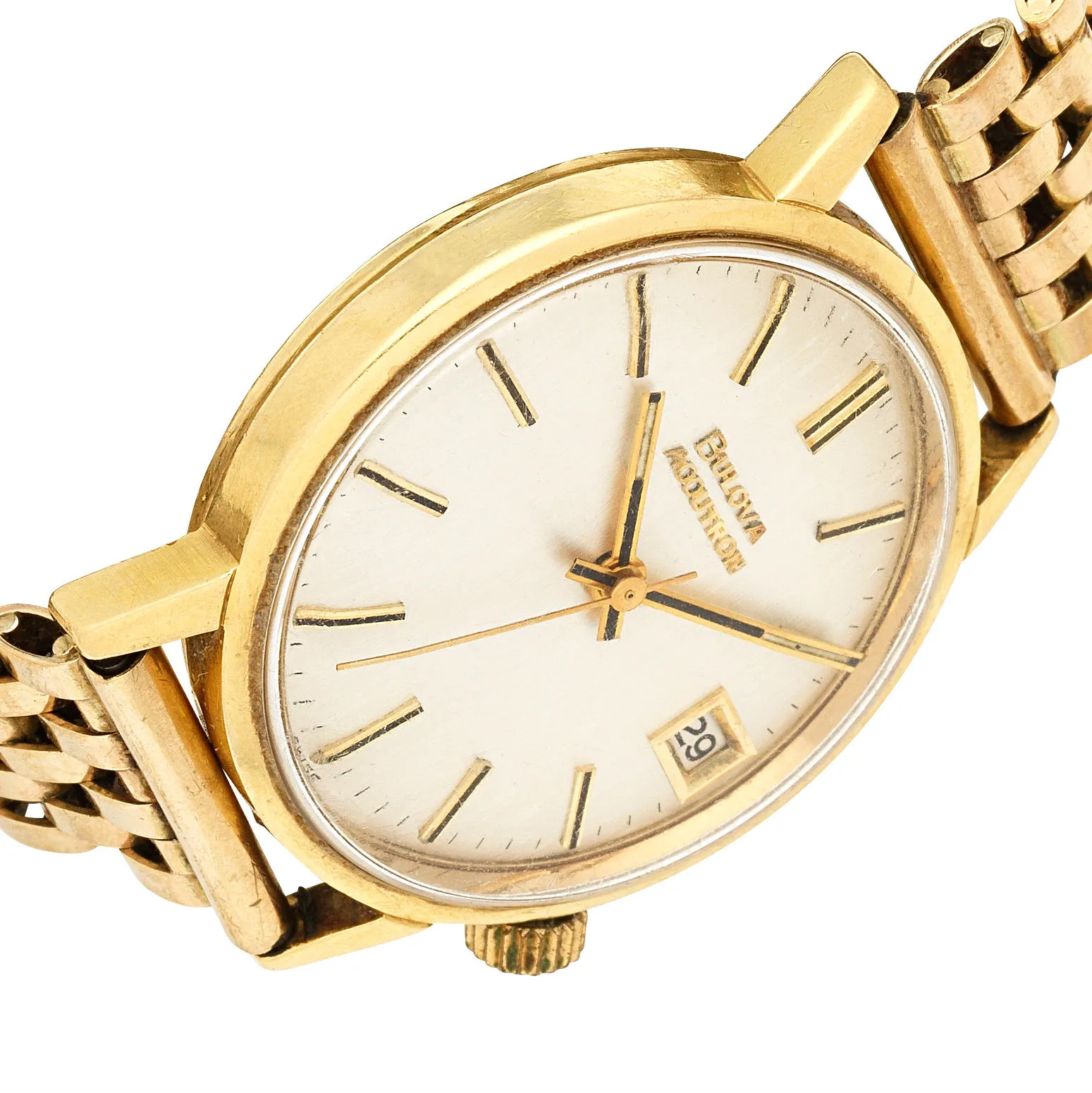 Bulova Accutron 888 33mm Yellow gold Silver 1