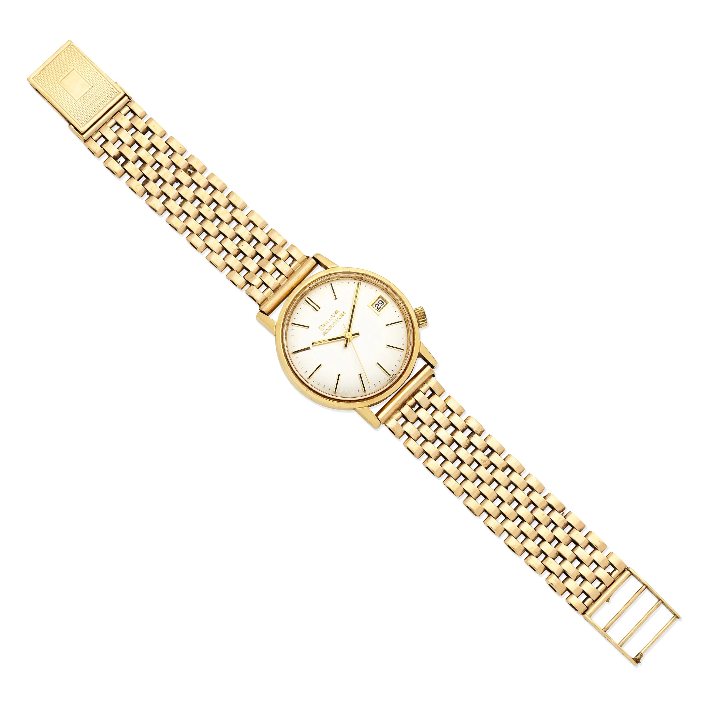 Bulova Accutron 888 33mm Yellow gold Silver 3