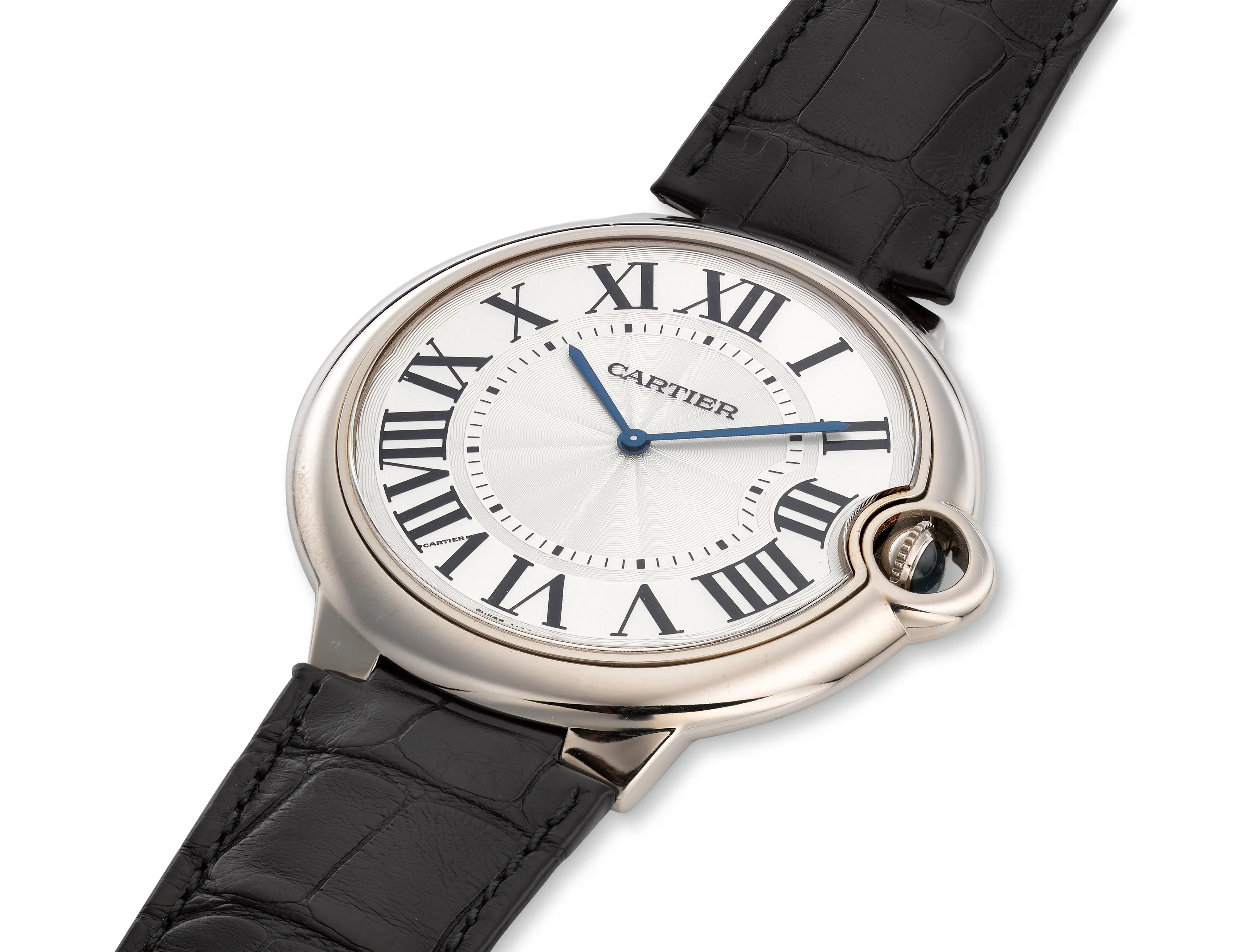 Cartier Ballon Bleu 3375 46mm White gold Silvered guilloche 1