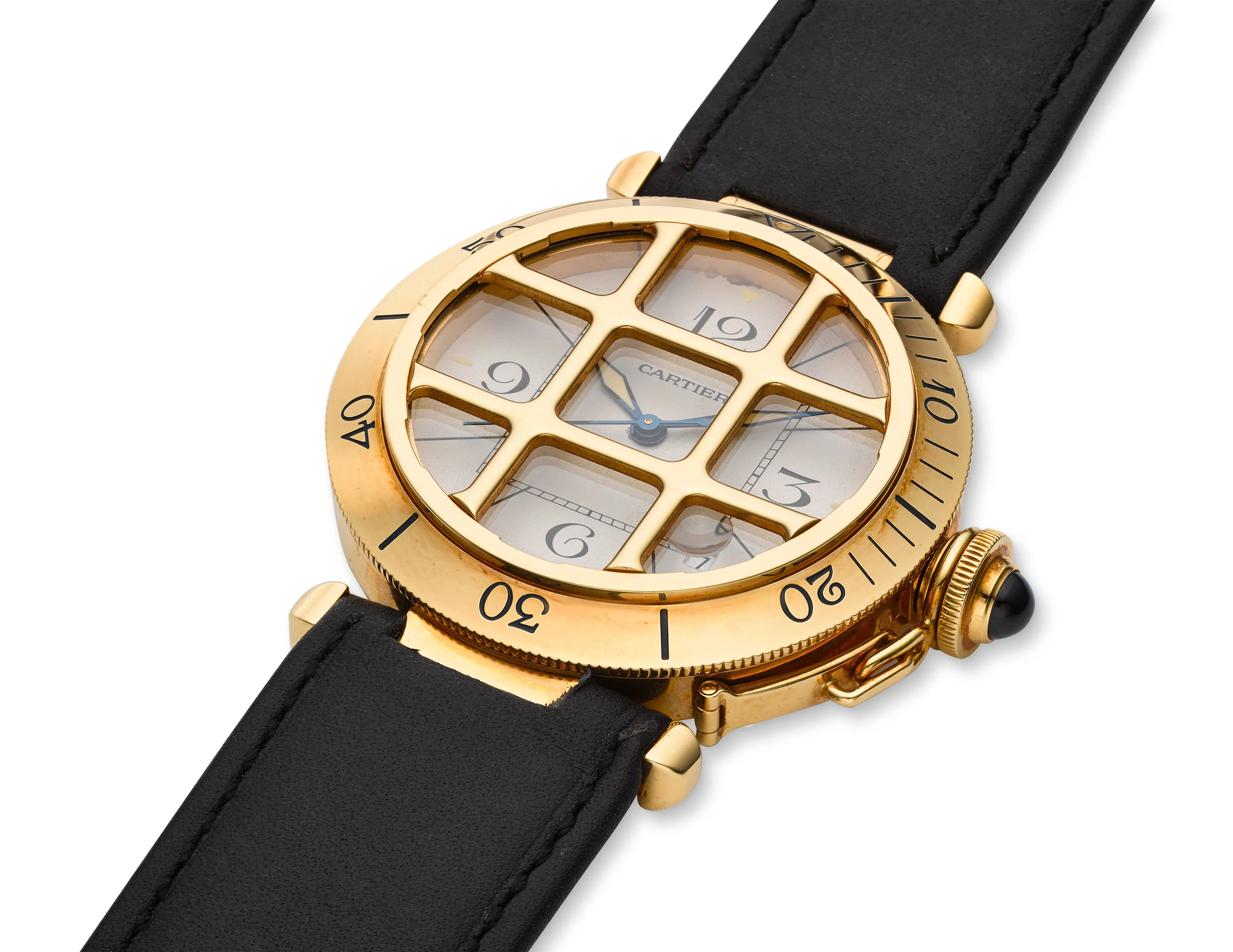 Cartier Pasha 1021 1 38.5mm 18k yellow gold Silvered 1