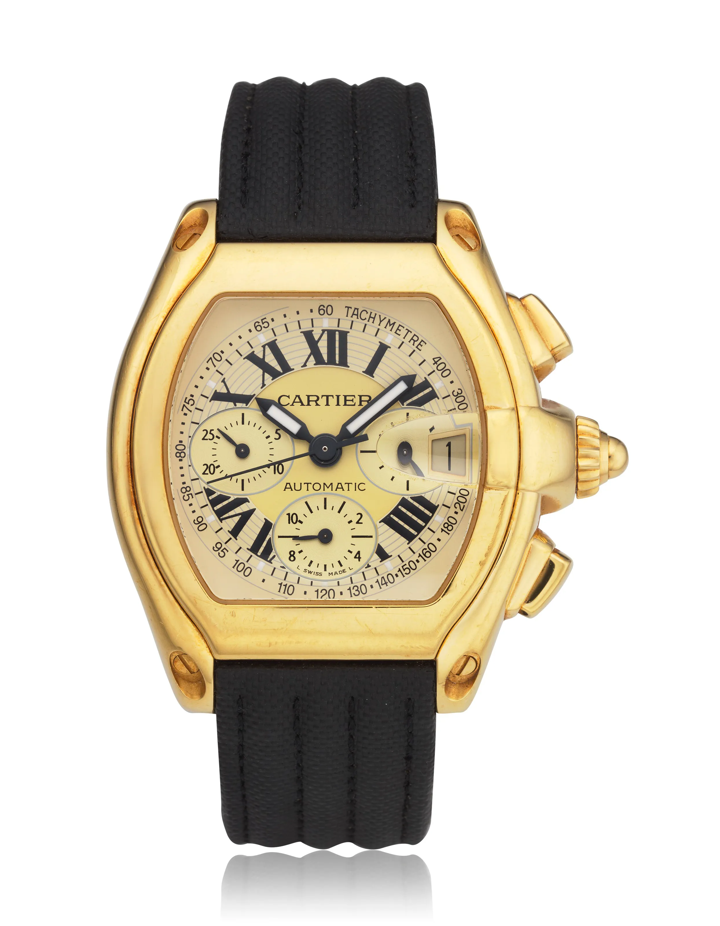 Cartier Roadster 2619 38mm Yellow gold Champagne