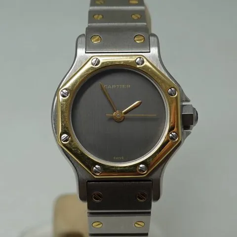 Cartier Santos 0907 24mm Yellow gold and Stainless steel Gray