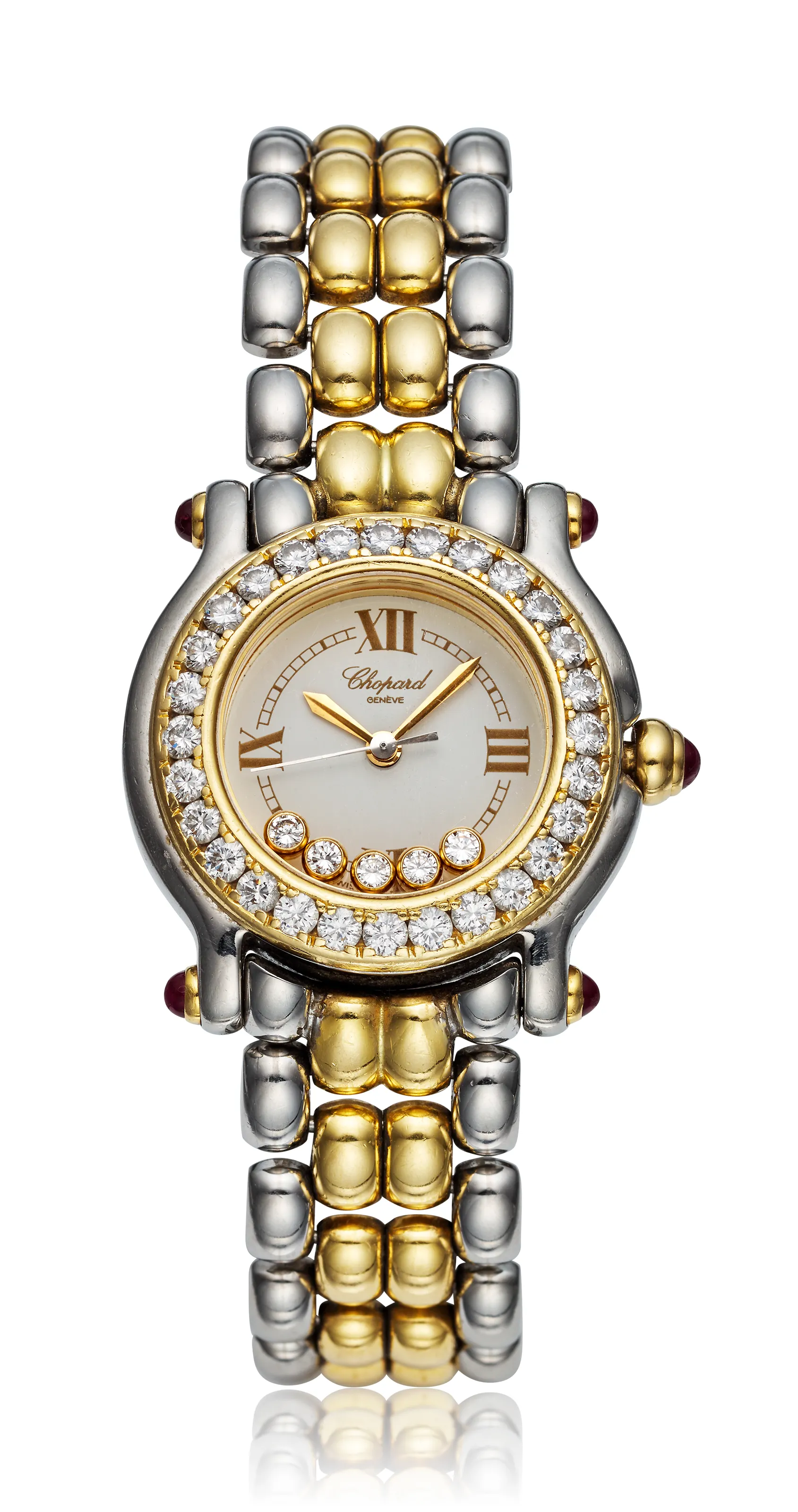 Chopard Happy Sport 8246 26mm Stainless steel and gold White