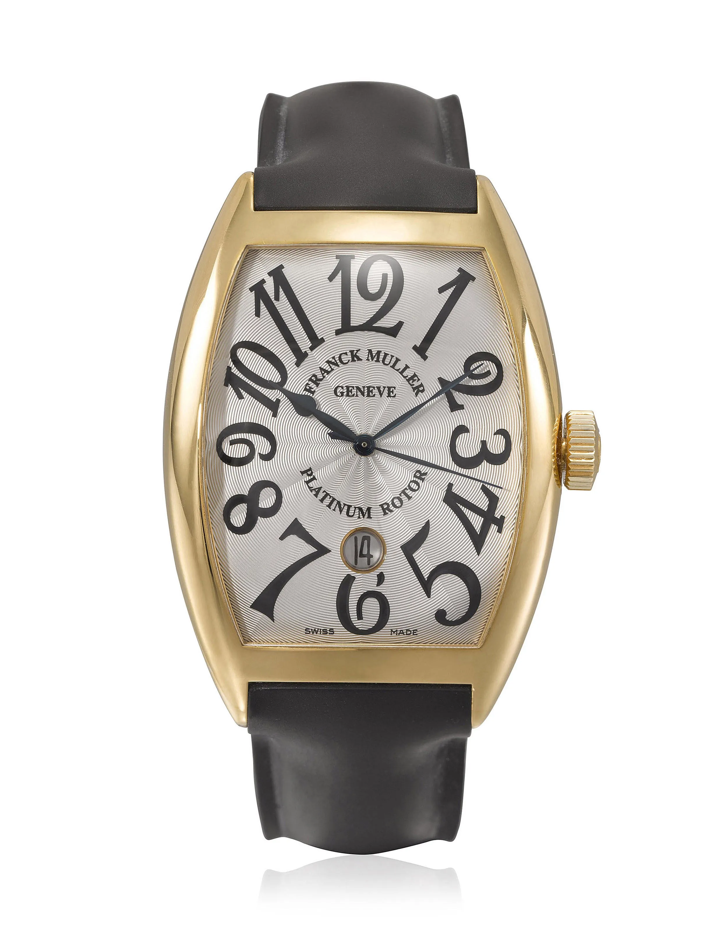 Franck Muller Cintree Curvex 8880 SC DT 56mm Yellow gold Silvered guilloche