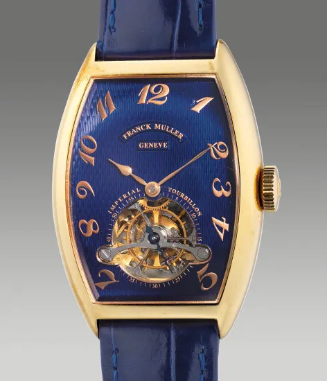 Franck Muller Imperial Tourbillon 5850T 45mm Yellow gold Blue