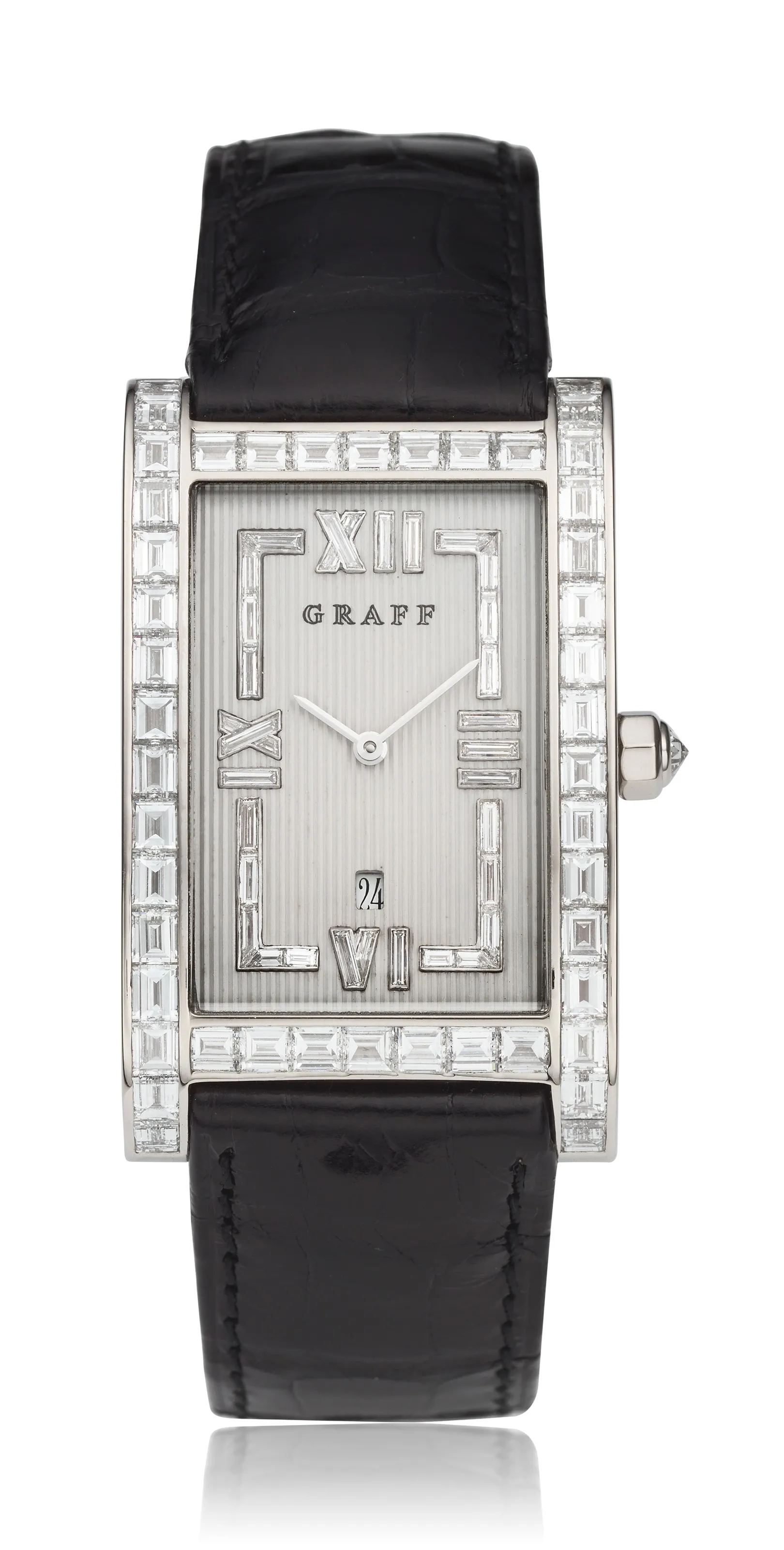 Graff 26.5mm White gold and Diamond Silver