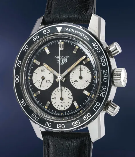 Heuer Autavia 2446C 40mm Stainless steel Inverse Panda