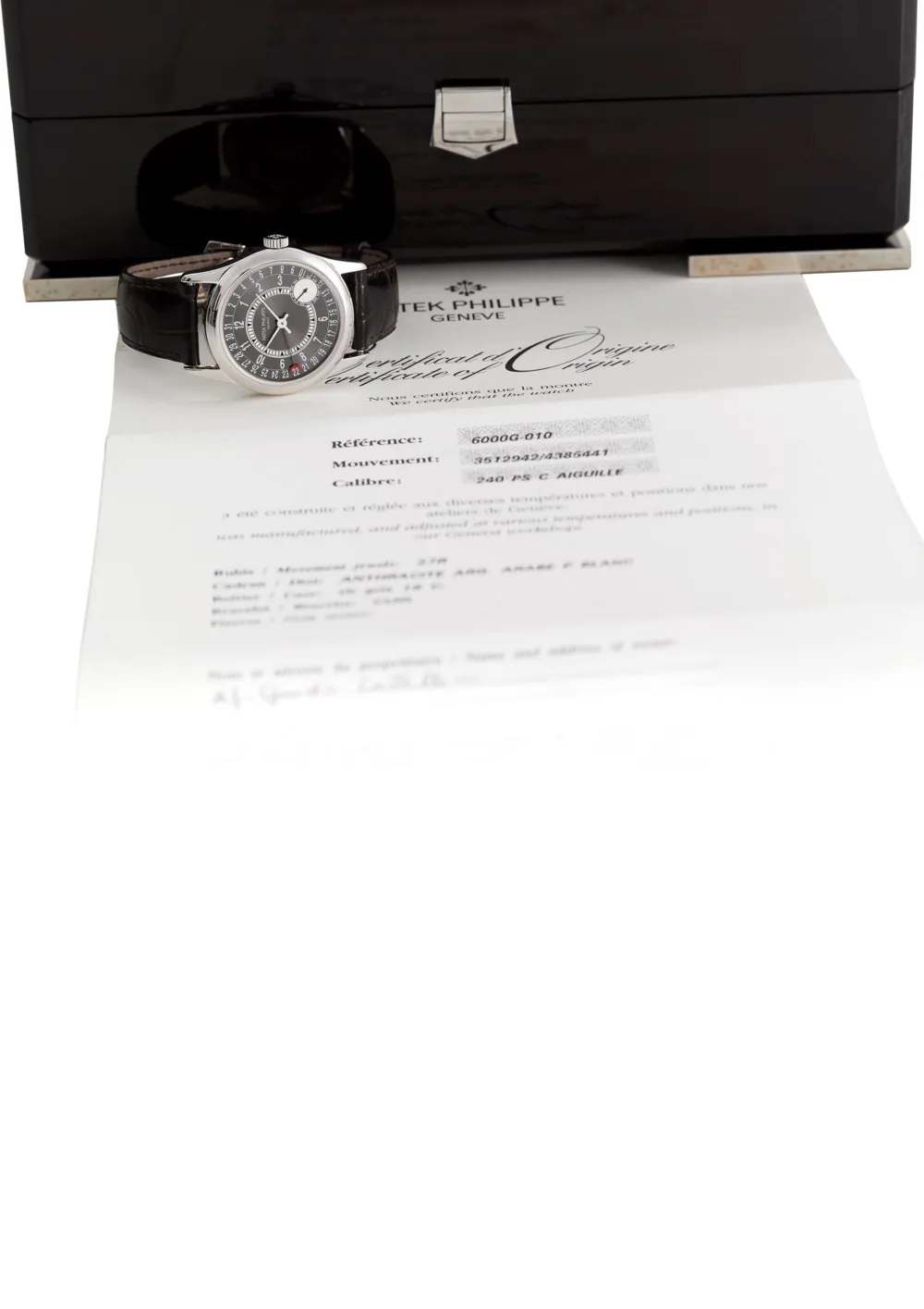 Patek Philippe 6000G 37mm White gold Black