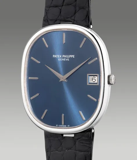 Patek Philippe Ellipse 3605 33mm 18k white gold Blue