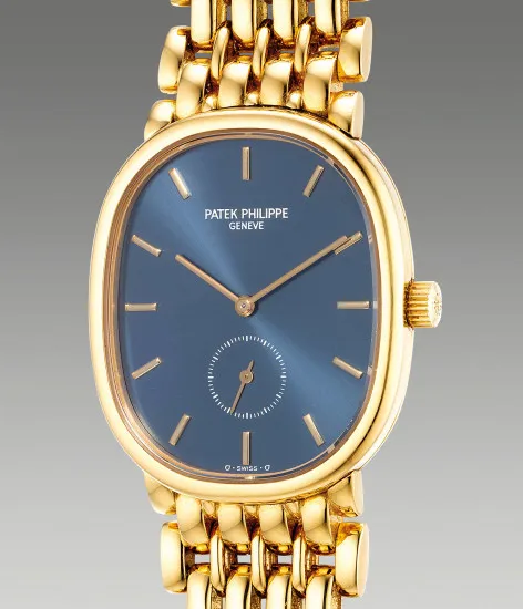 Patek Philippe Golden Ellipse 3978/22 28.5mm Yellow gold Blue