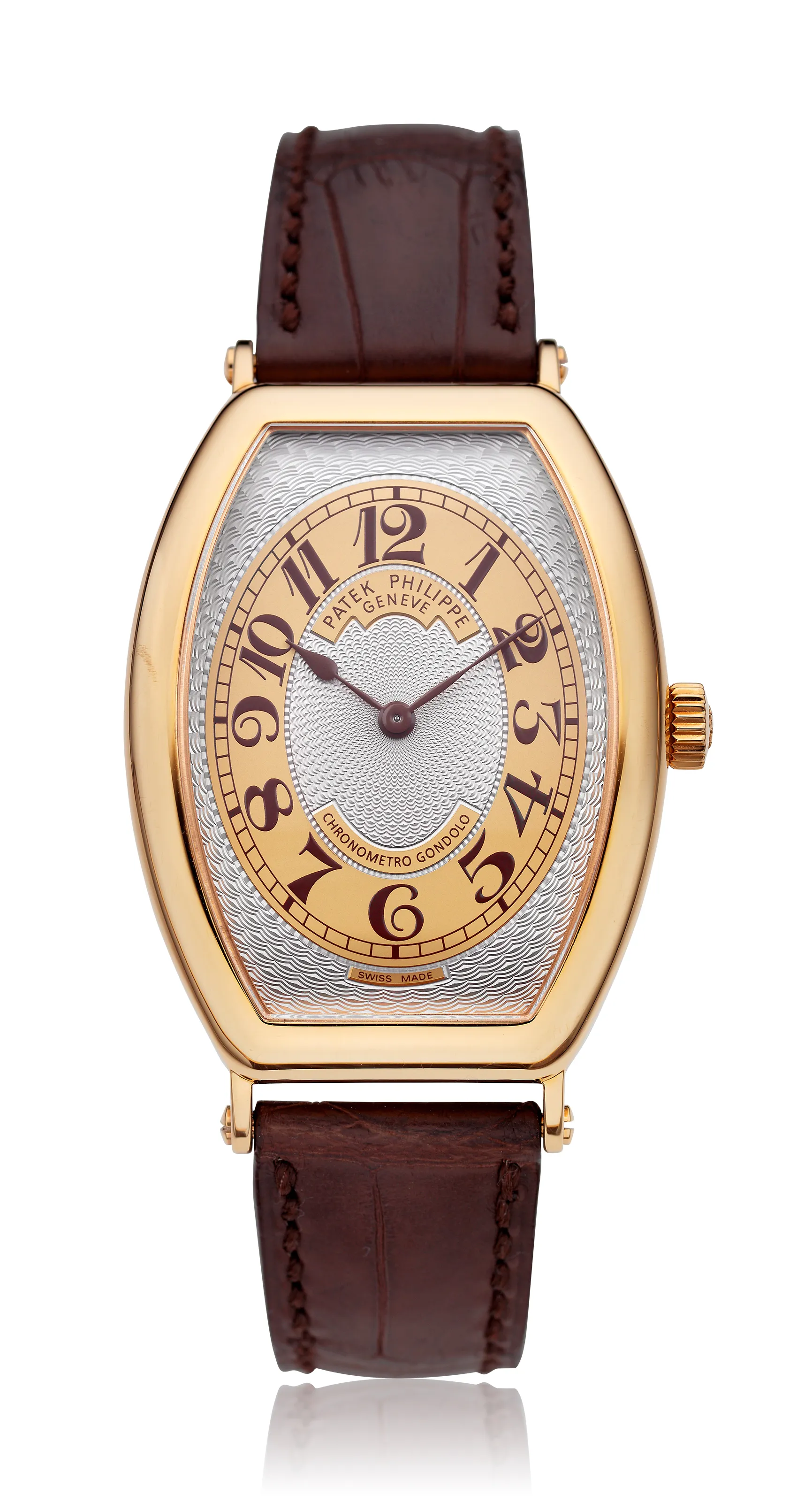 Patek Philippe Gondolo 5098 49.5mm Rose gold Silvered guilloche