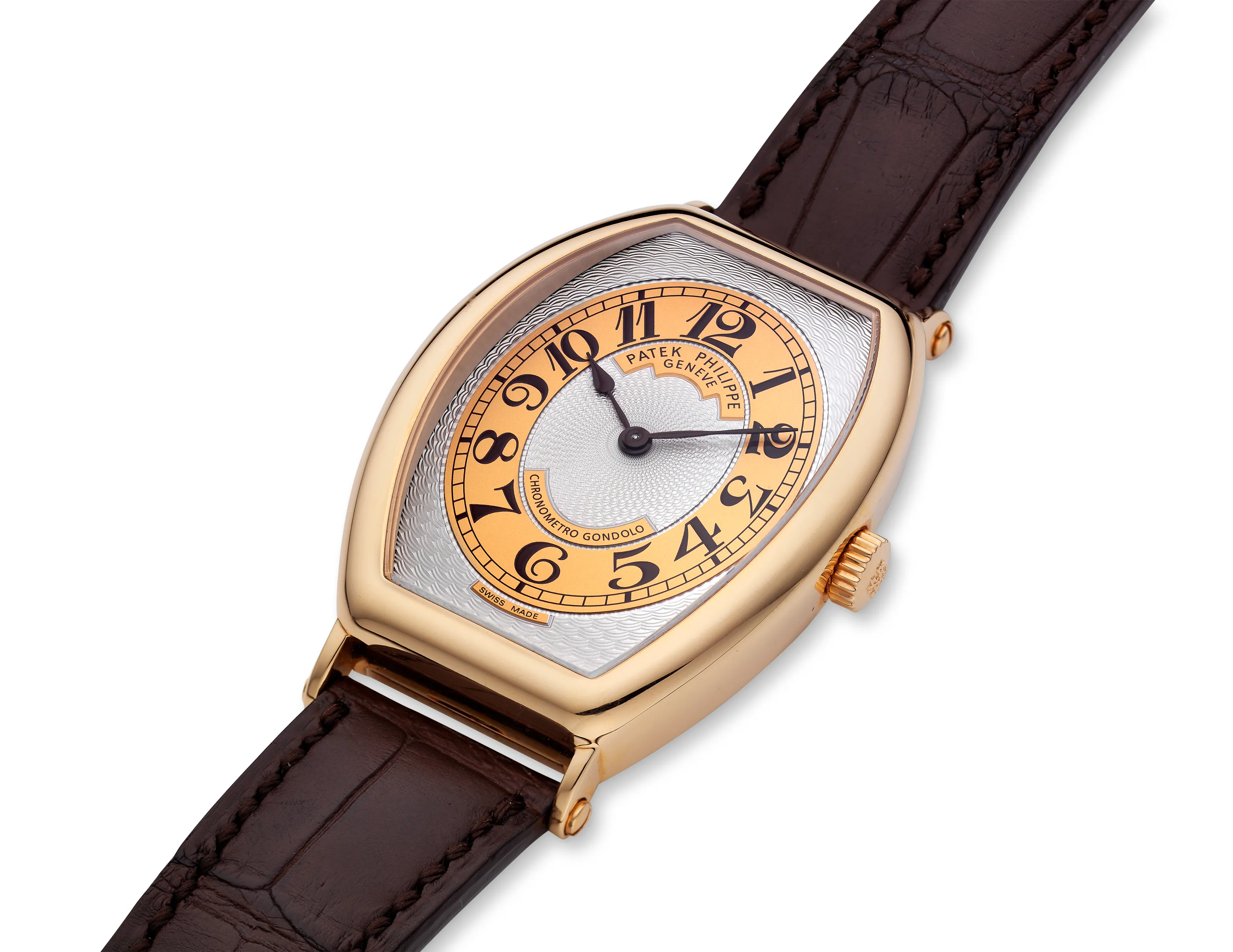 Patek Philippe Gondolo 5098 49.5mm Rose gold Silvered guilloche 1