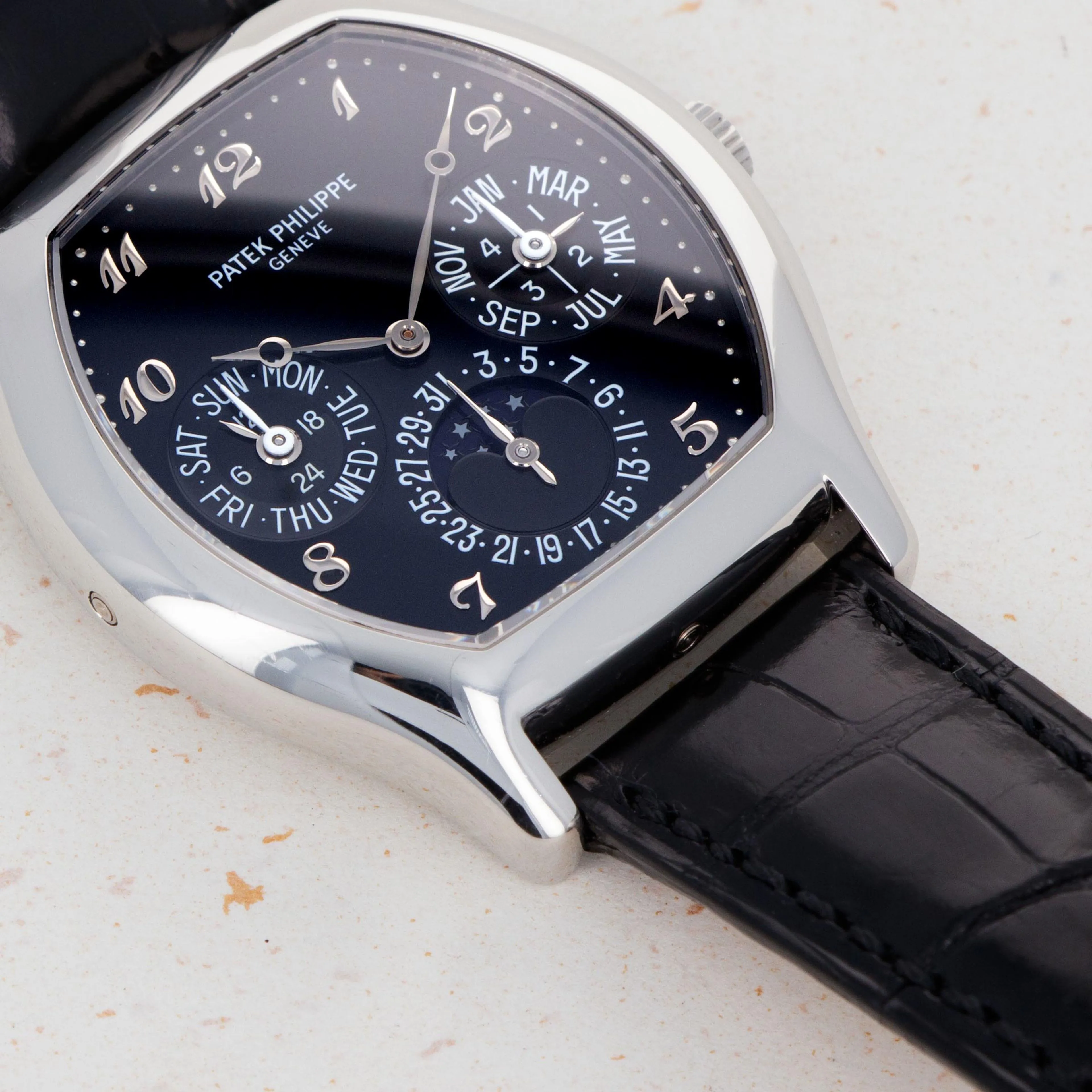 Patek Philippe Grand Complications Perpetual Calendar 5040P 35.25mm Platinum Black 1