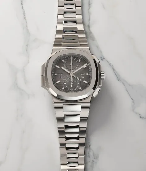 Patek Philippe Nautilus Travel Time Chronogra 5990A 42mm Stainless steel Silver to chocolate