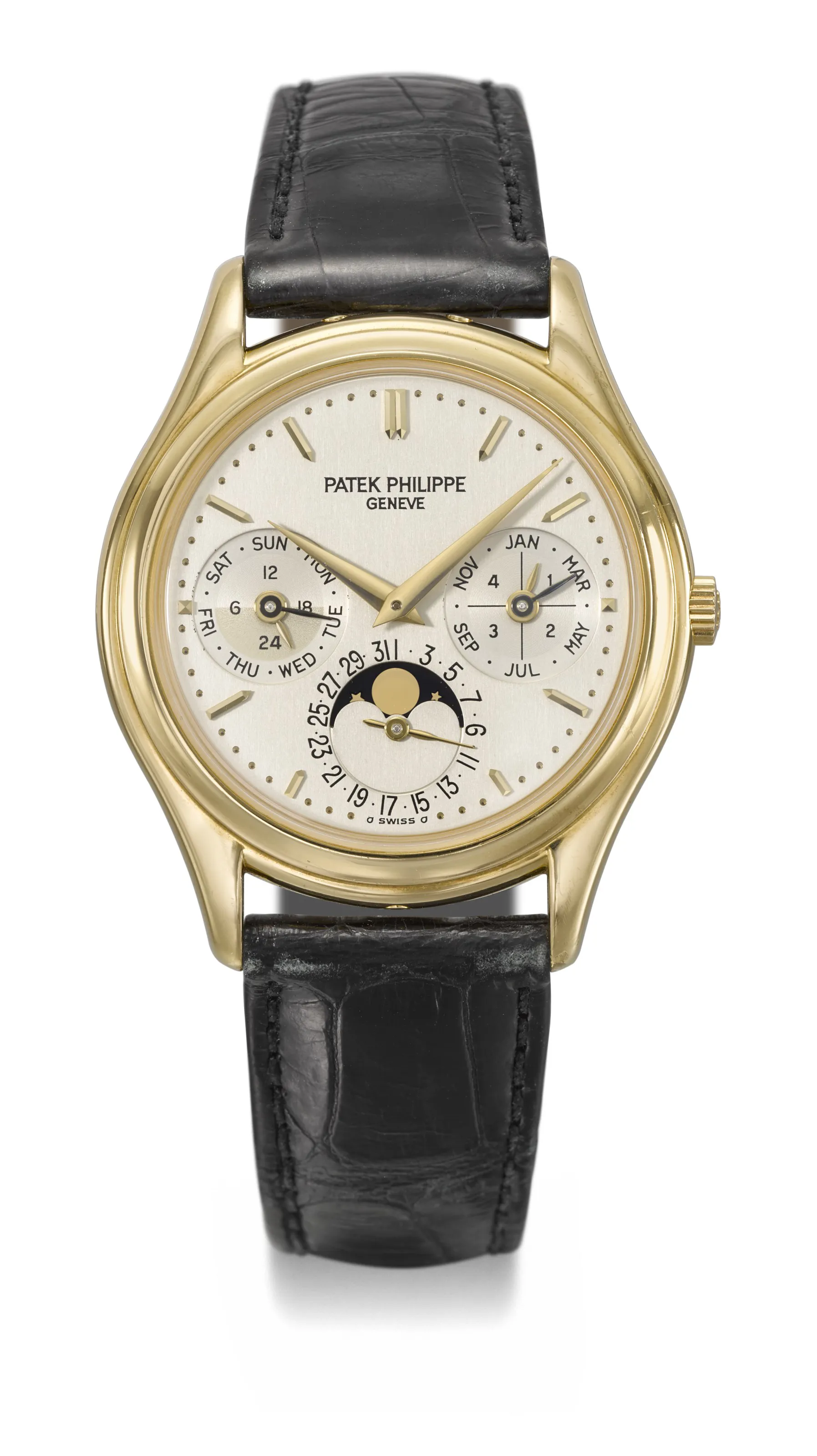 Patek Philippe Perpetual Calendar 3940J 36mm Yellow gold Silvered