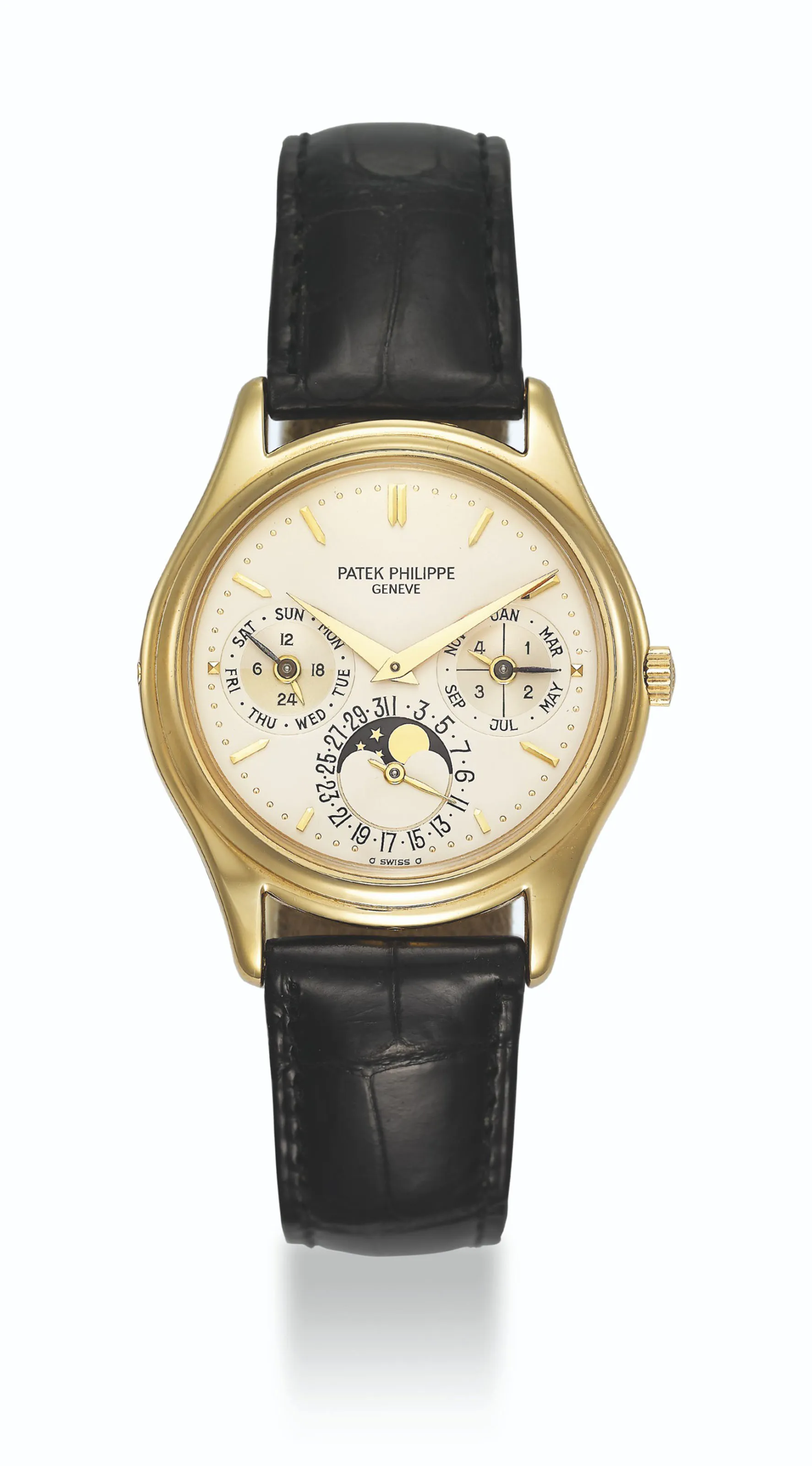 Patek Philippe Perpetual Calendar 3940J 36mm Yellow gold Silvered