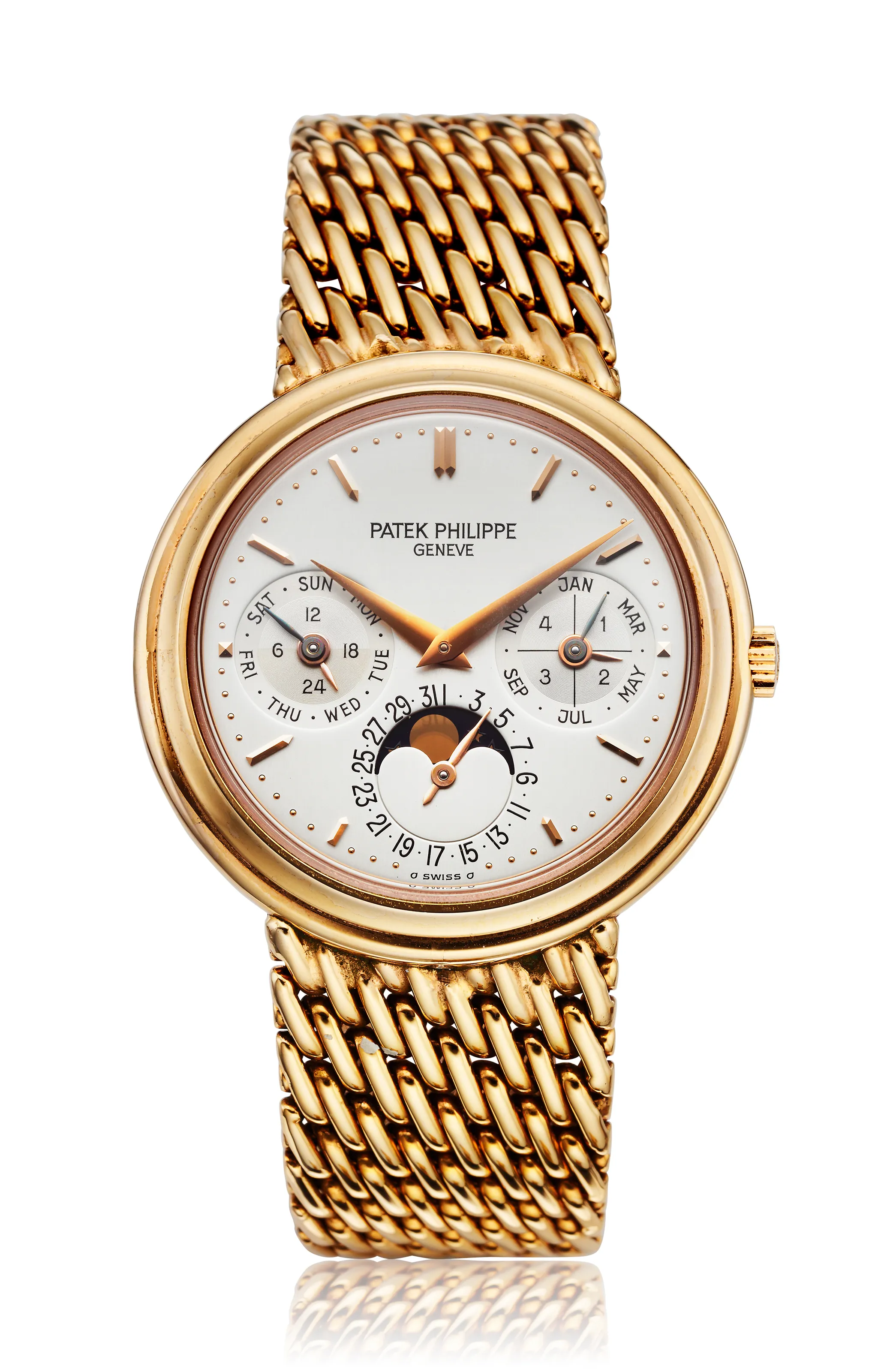 Patek Philippe Perpetual Calendar 3945/1 36mm Rose gold Silvered