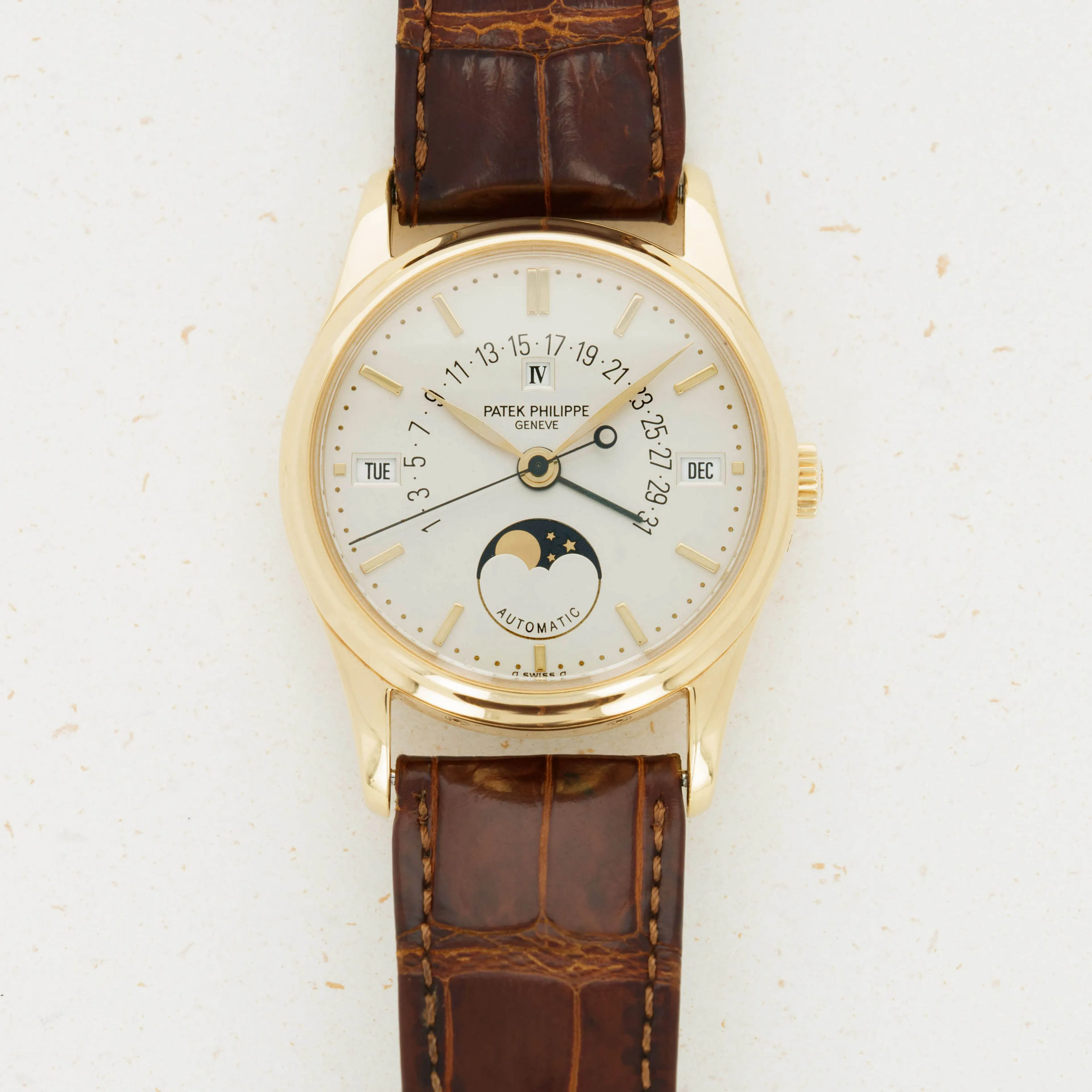 Patek Philippe Perpetual Calendar 5050J 35mm Yellow gold Silver