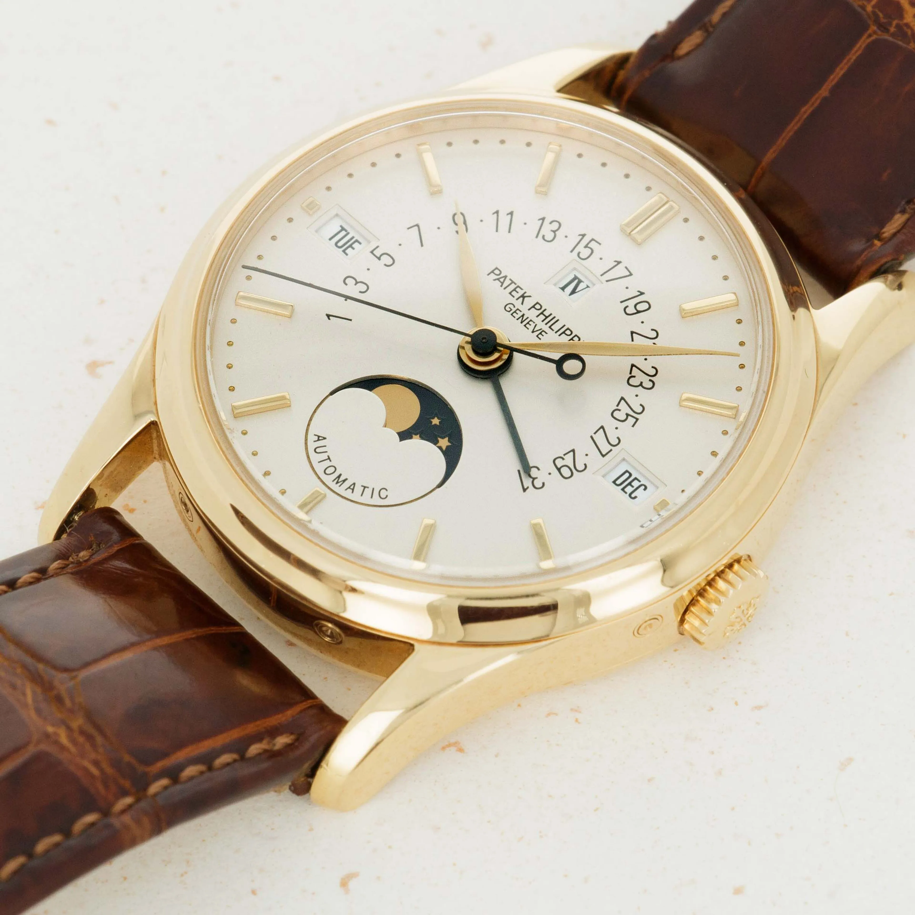 Patek Philippe Perpetual Calendar 5050J 35mm Yellow gold Silver 2