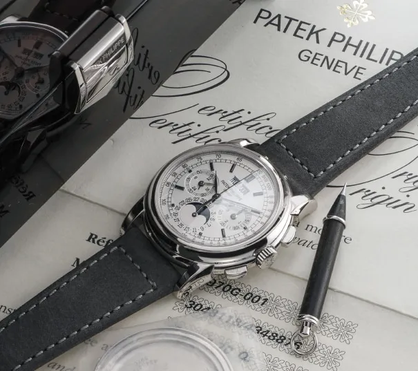 Patek Philippe Perpetual Calendar Chronograph 5970G 40mm White gold White 2