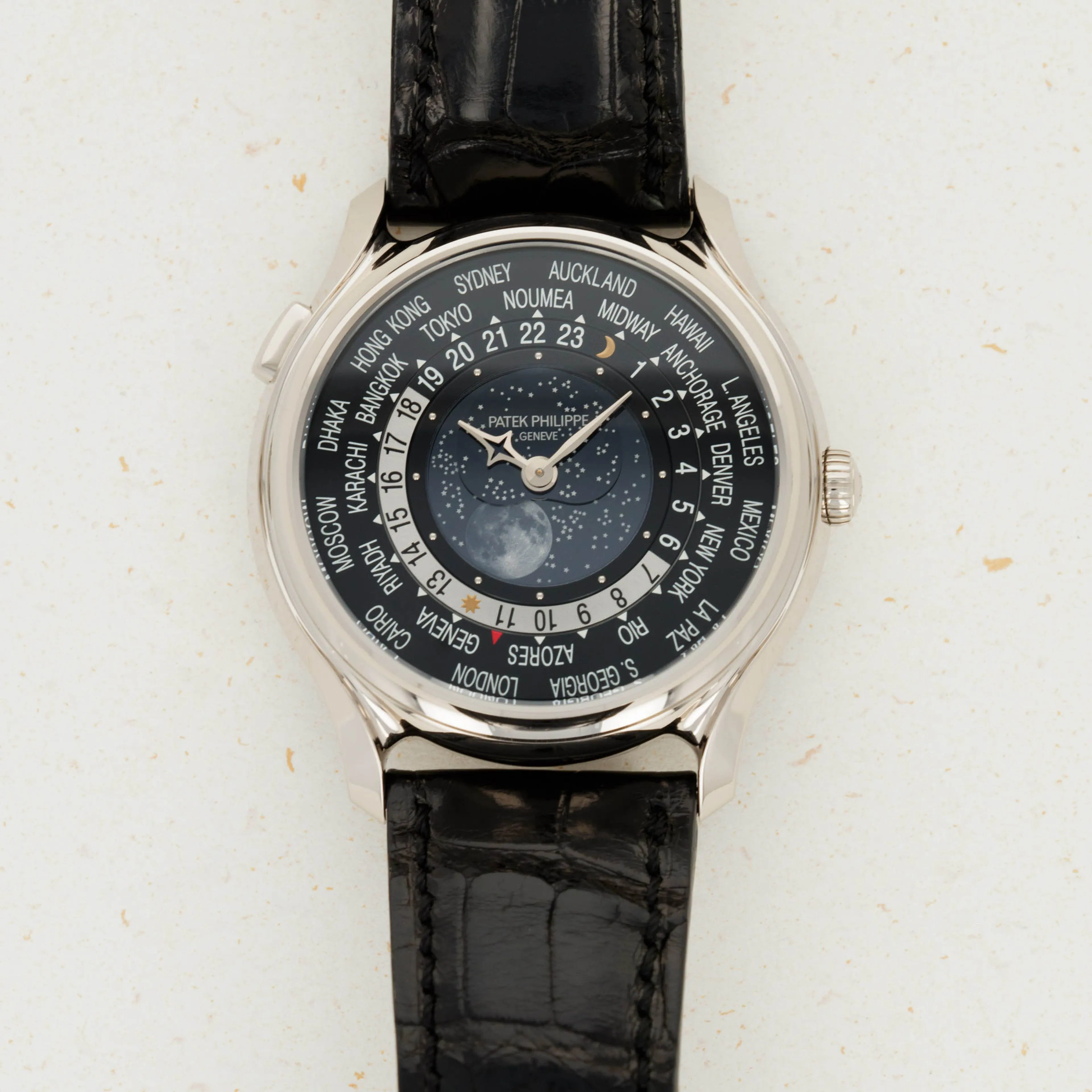 Patek Philippe World Time 5575G 40mm White gold Black