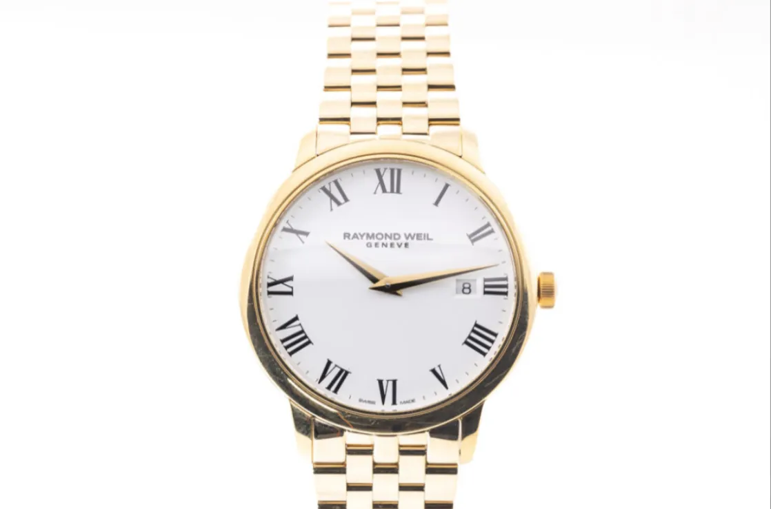 Raymond Weil Toccata 5488-P-00300 39mm Yellow gold and Stainless steel and PVD White