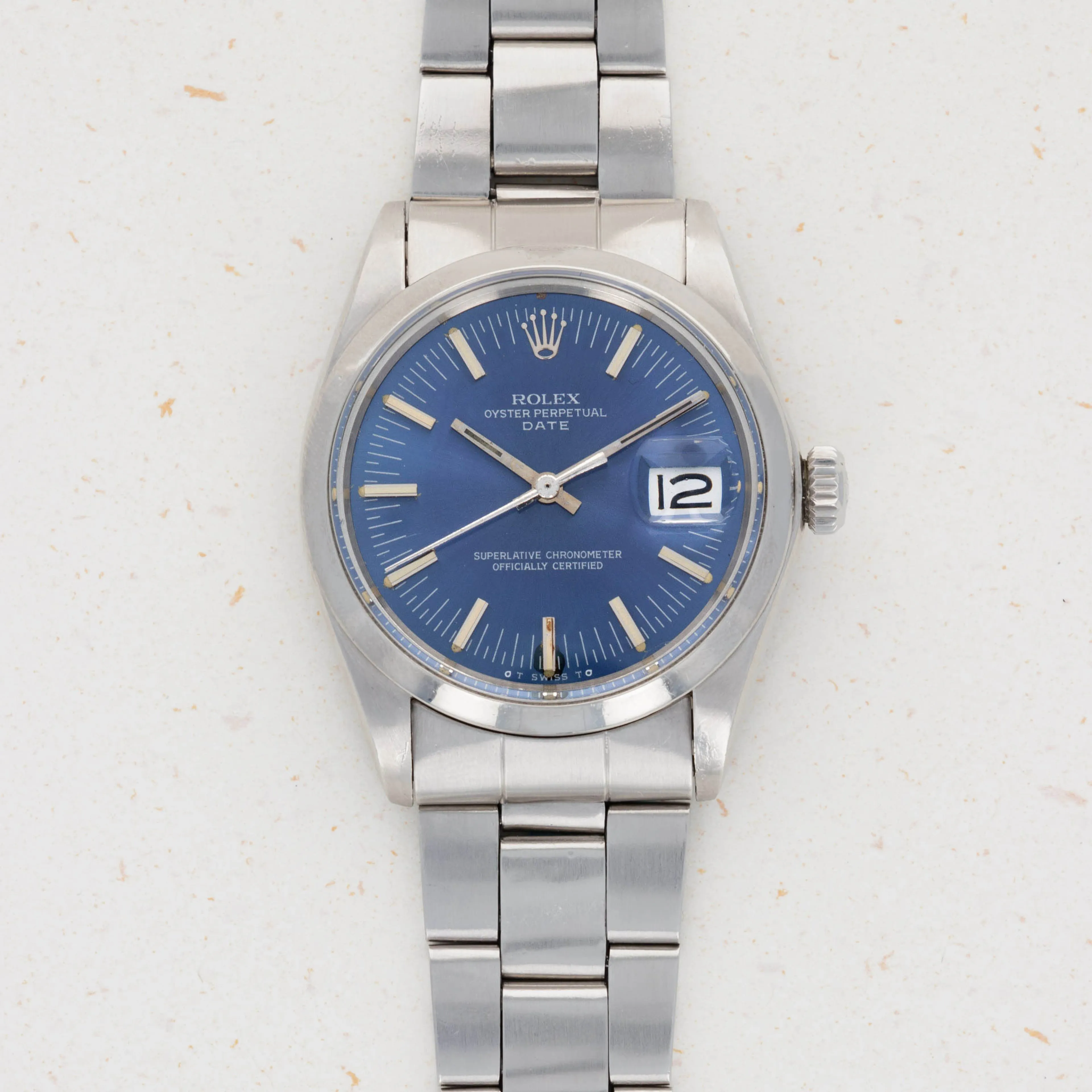 Rolex Oyster Perpetual Date 1500 34mm Stainless steel Blue