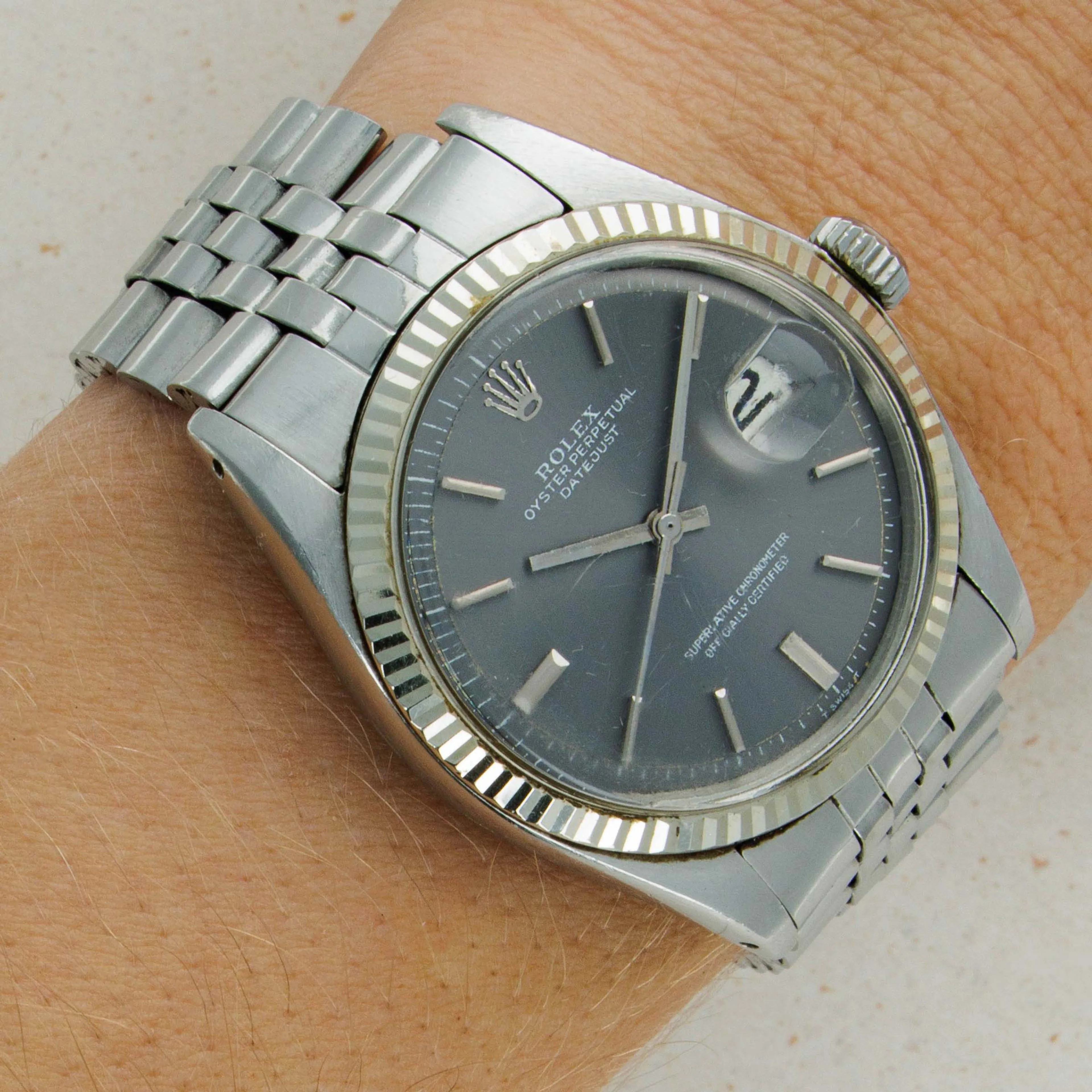 Rolex Datejust 1601 36mm Stainless steel Slate grey 15