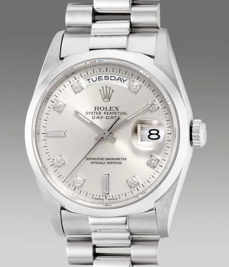 Rolex Day-Date 36 18206 36mm Platinum Silver