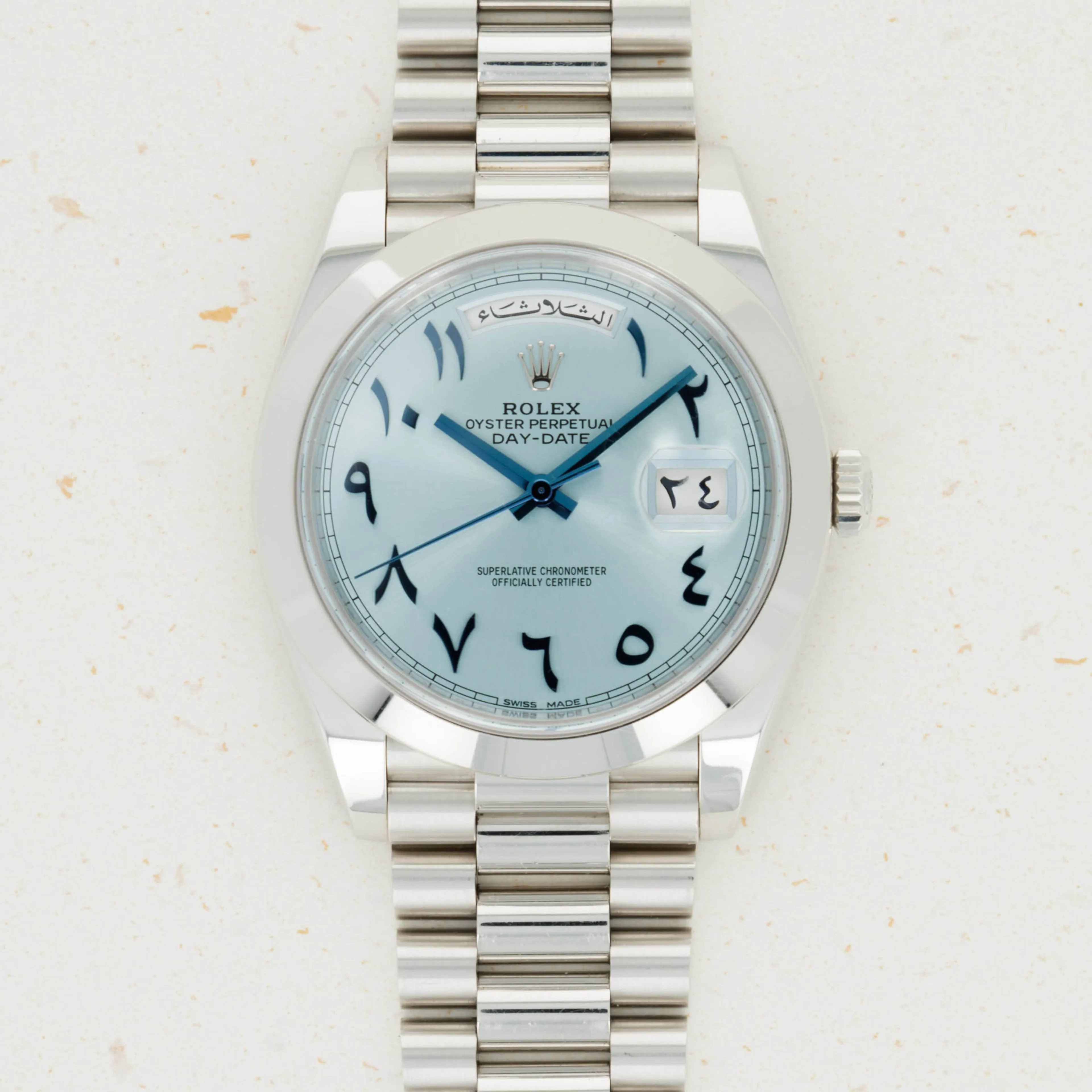 Rolex Day-Date 40 228206 40mm Platinum Blue