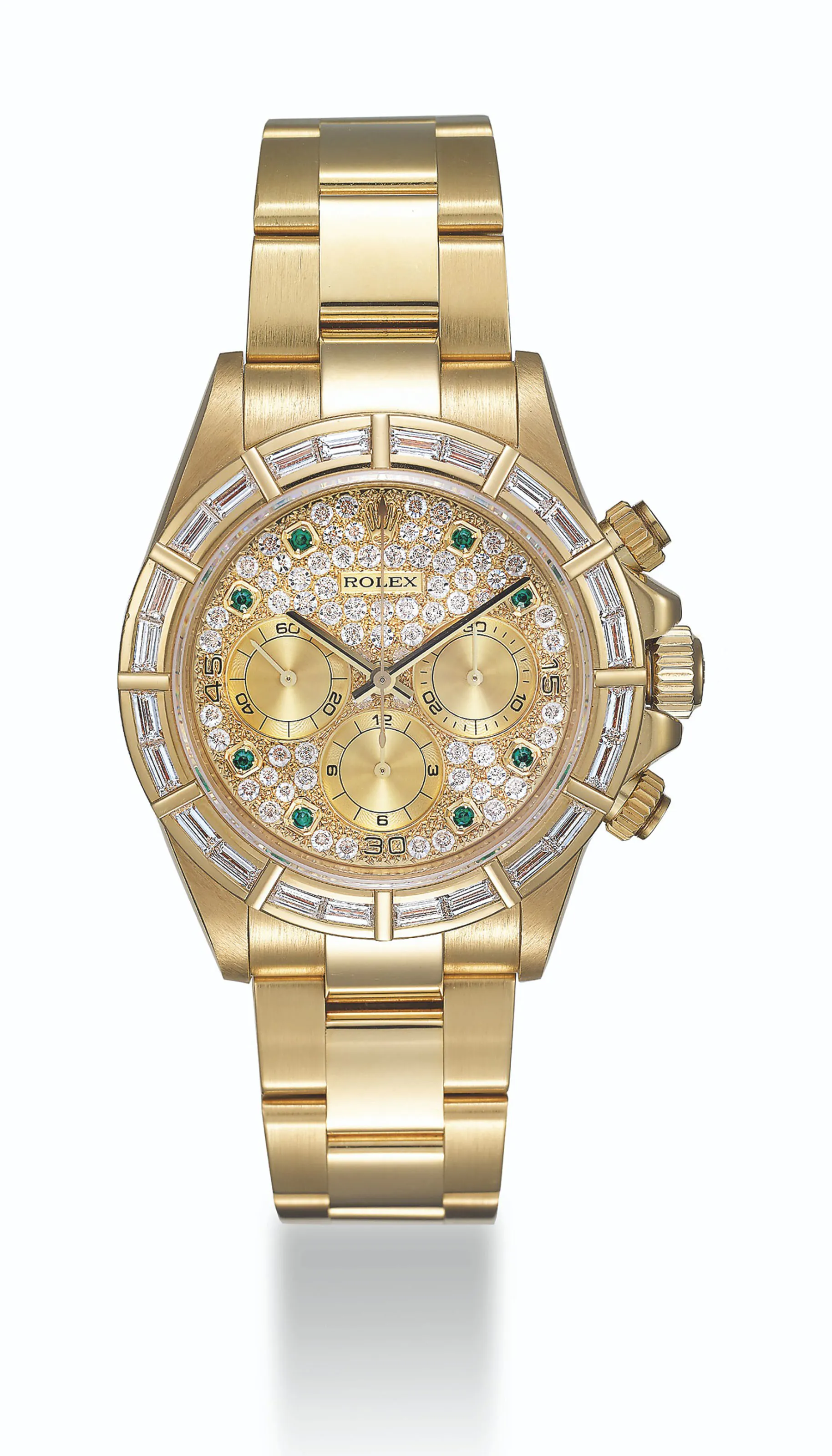 Rolex Daytona 16568 40mm Yellow gold and Diamond Pavé-set diamond and emerald-set 1