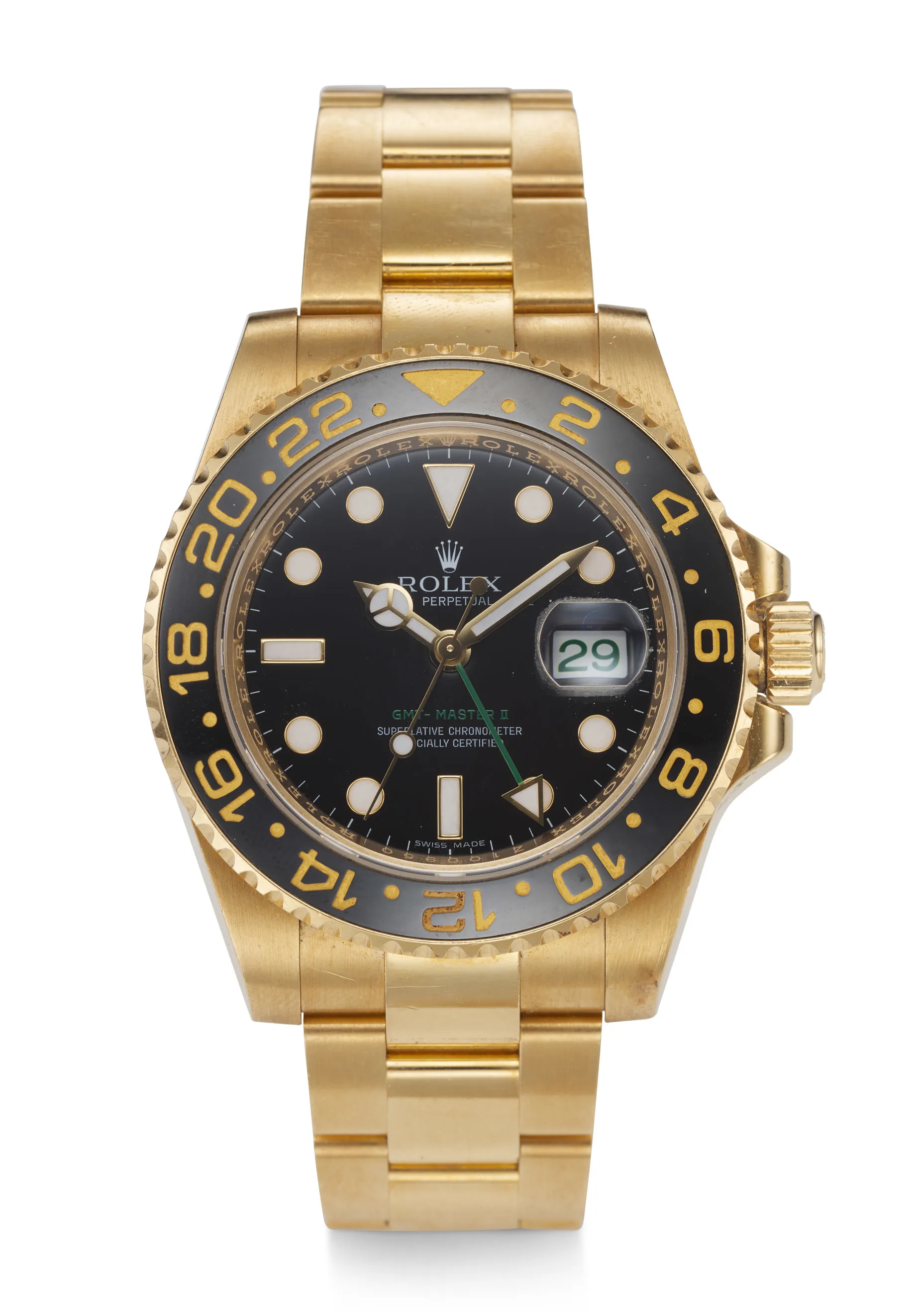 Rolex GMT-Master II 116718 40mm Yellow gold Black