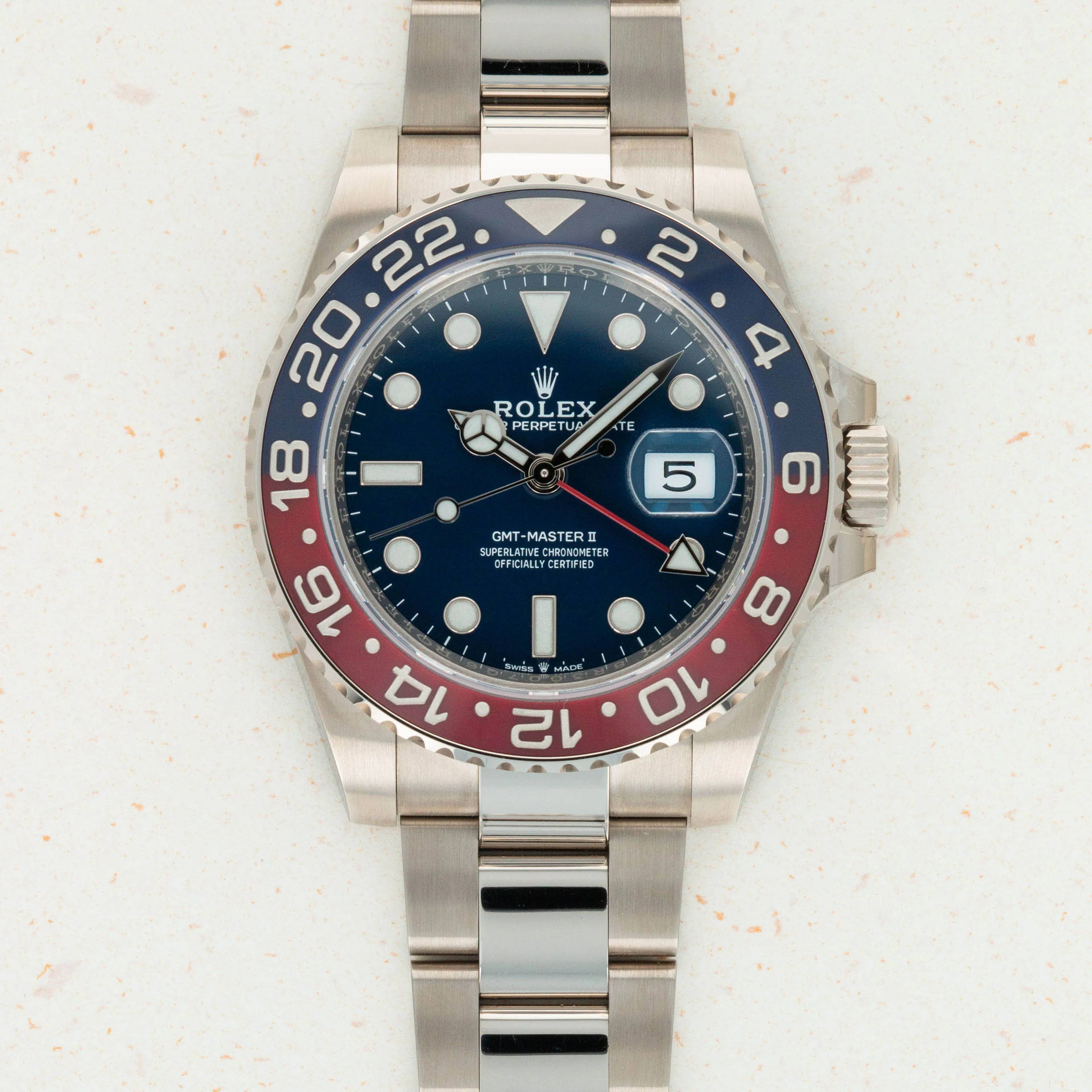 Rolex GMT-Master II 126719BLRO 40mm White gold Blue