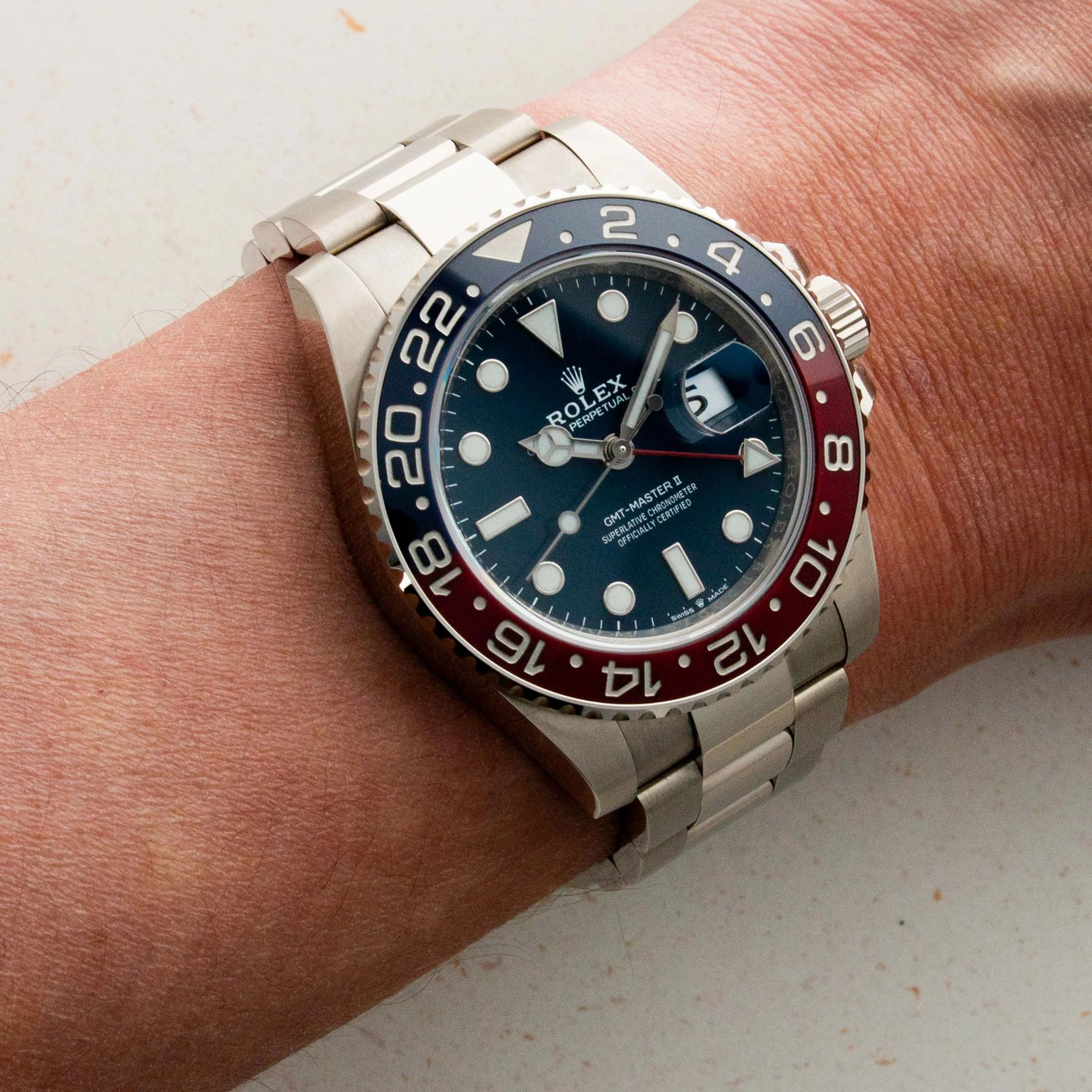 Rolex GMT-Master II 126719BLRO 40mm White gold Blue 17