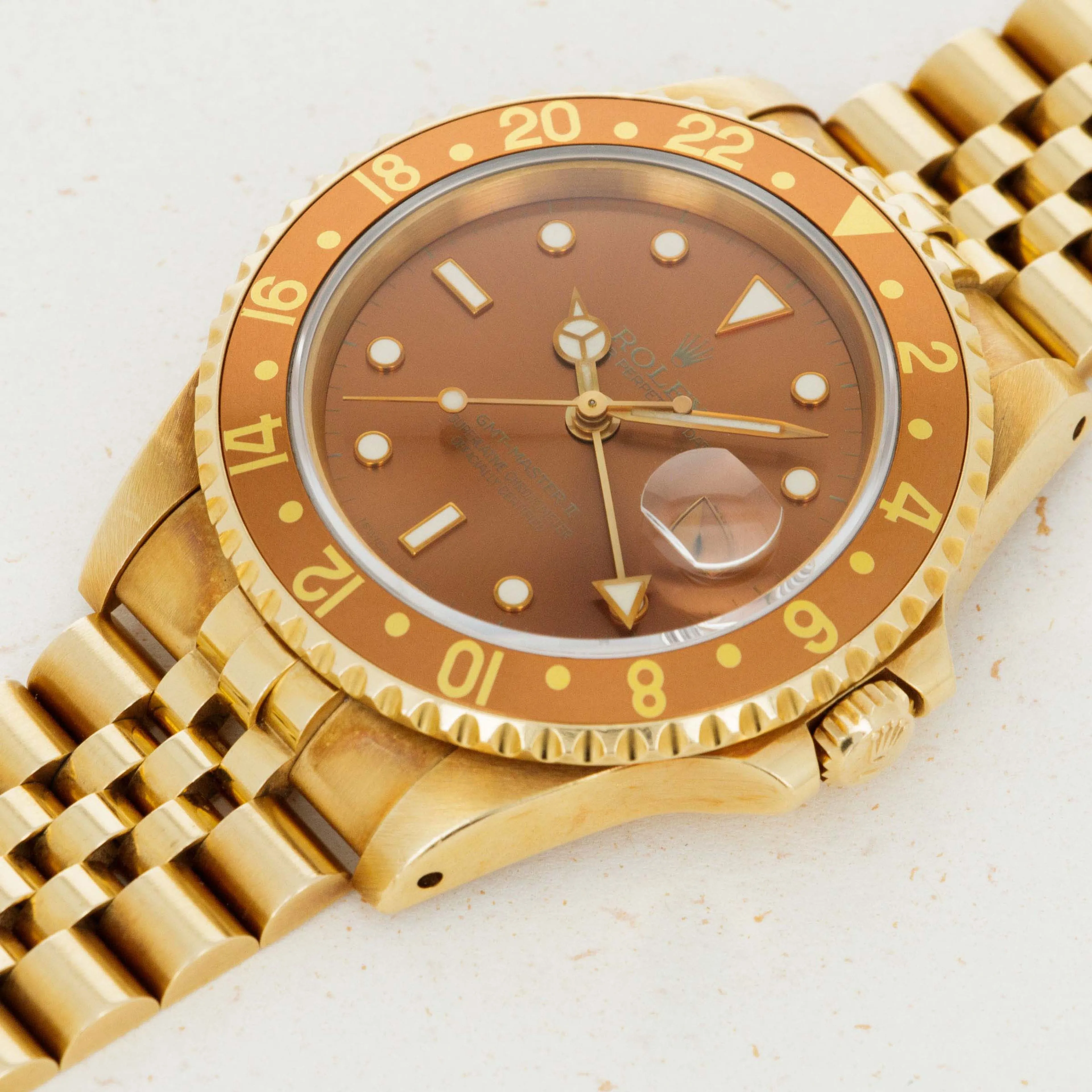 Rolex GMT-Master II 16718 40mm Yellow gold Brown 2