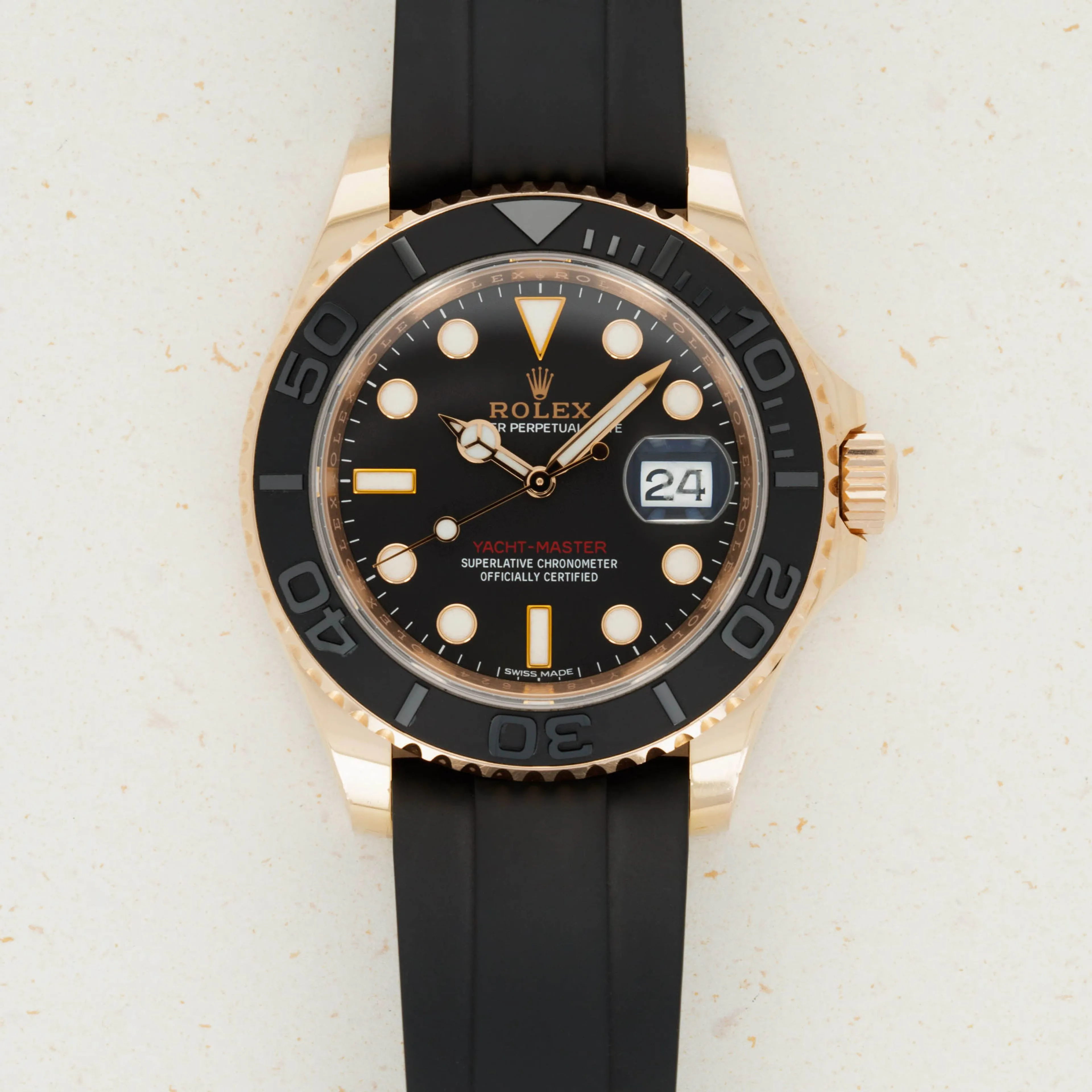 Rolex Yacht-Master 40 116655 40mm Everose gold Black