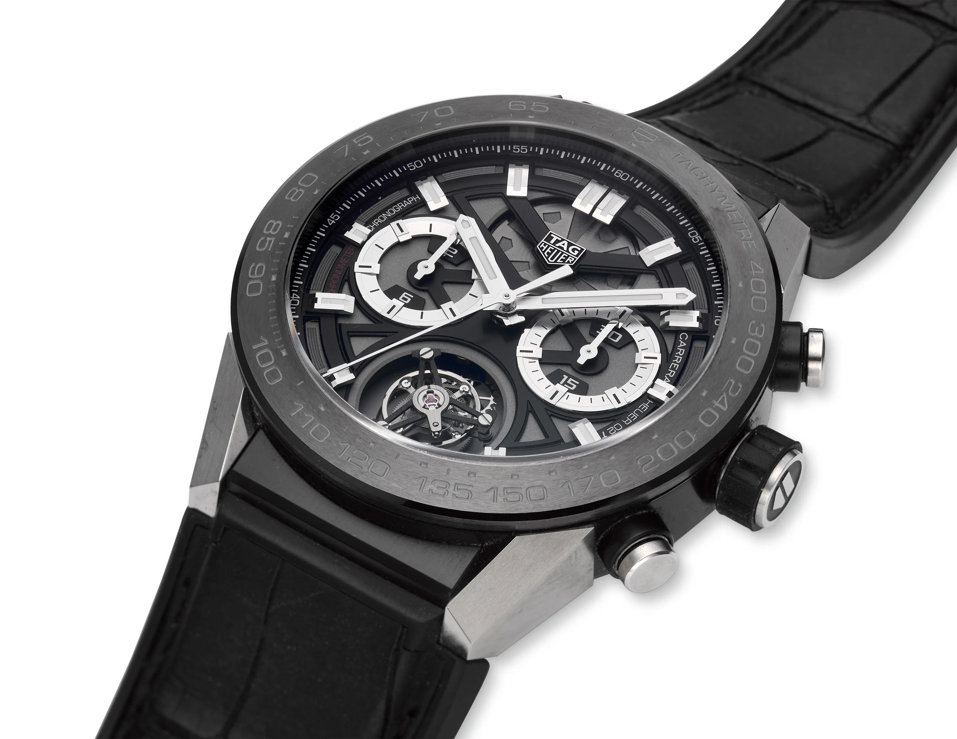 TAG Heuer Carrera CAR5A8Y.FC6377 45mm Ceramic and Titanium Black 1