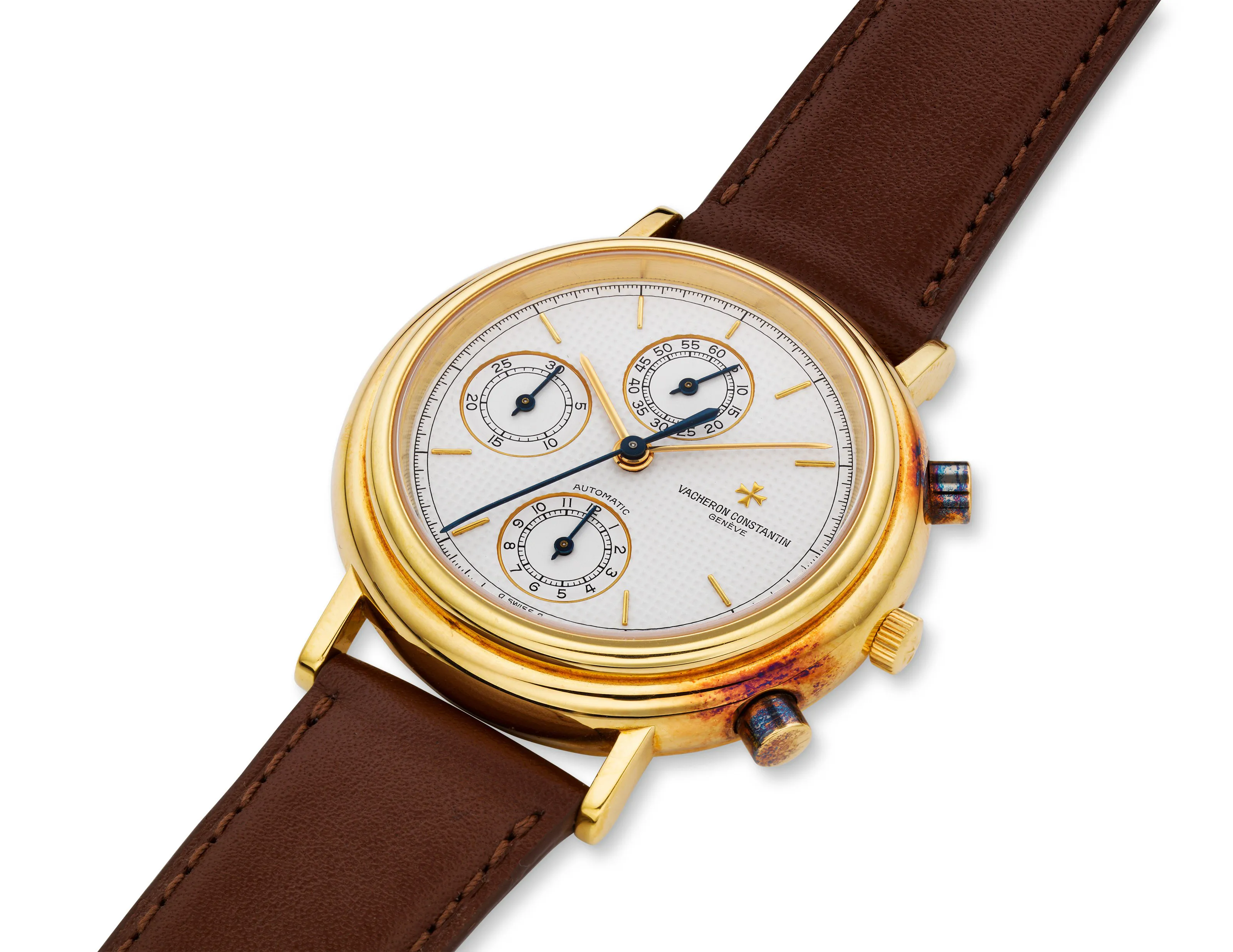 Vacheron Constantin Historiques 47001 38mm Yellow gold White guilloché 1