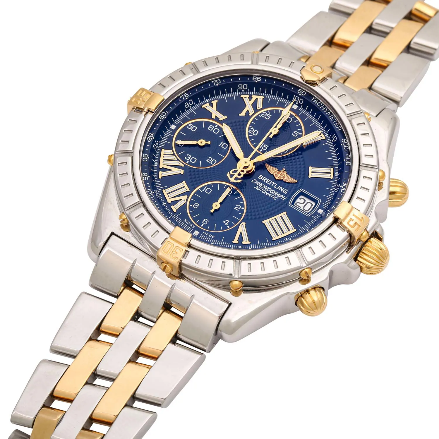 Breitling Crosswind B13055 43mm Yellow gold and stainless steel Blue 4