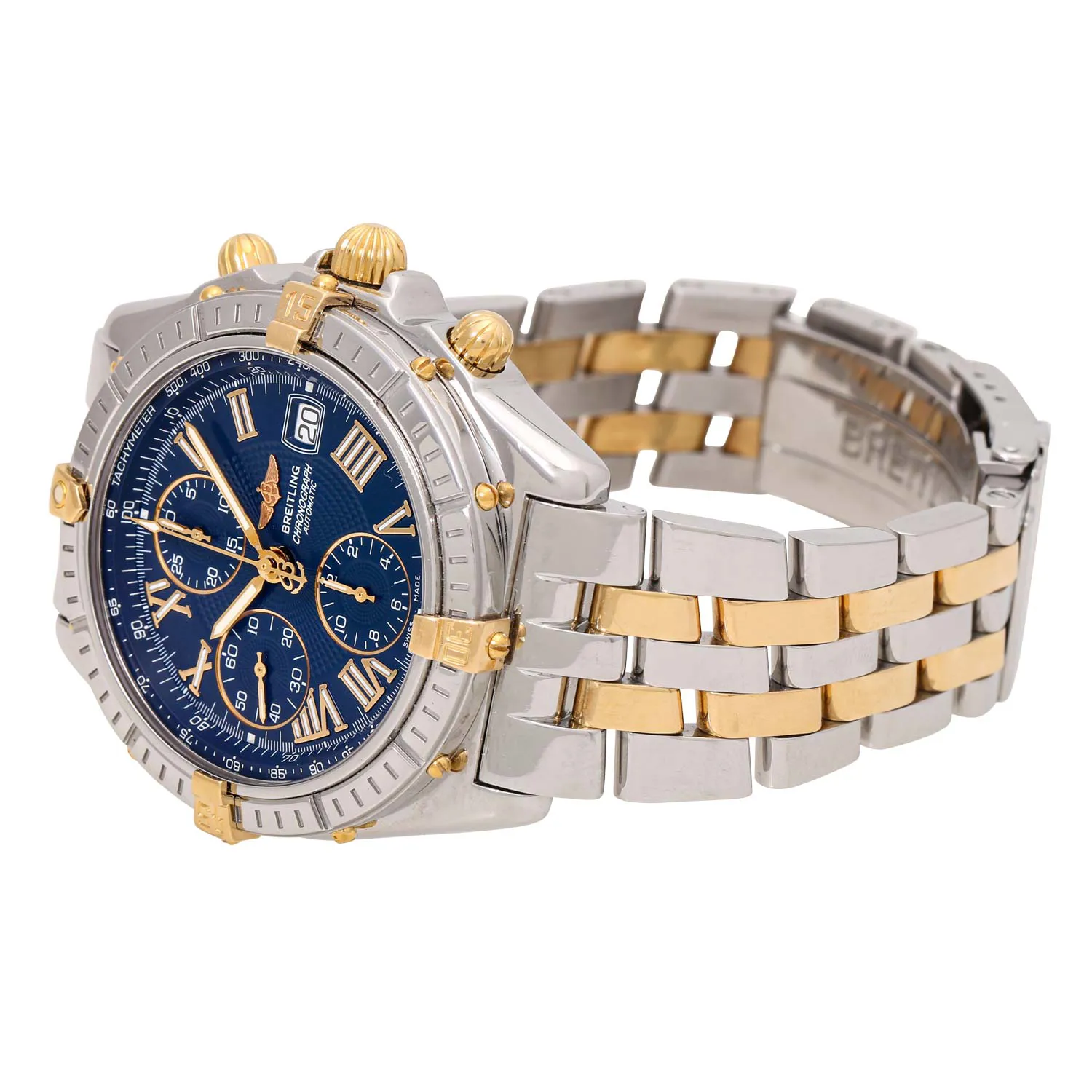 Breitling Crosswind B13055 43mm Yellow gold and stainless steel Blue 5